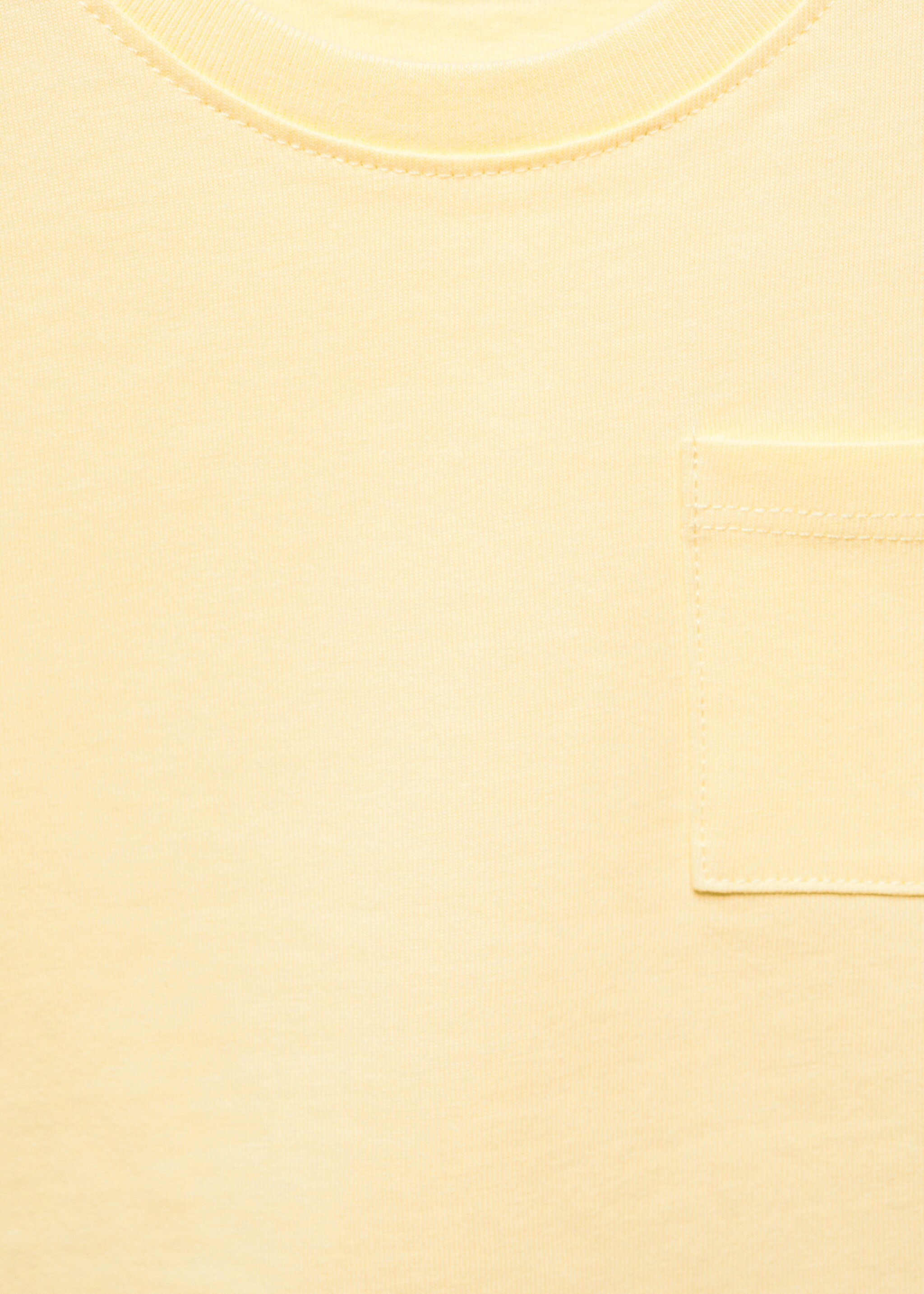 Essential cotton-blend T-shirt - Details of the article 8, Yellow. Ref: 67025998-00.