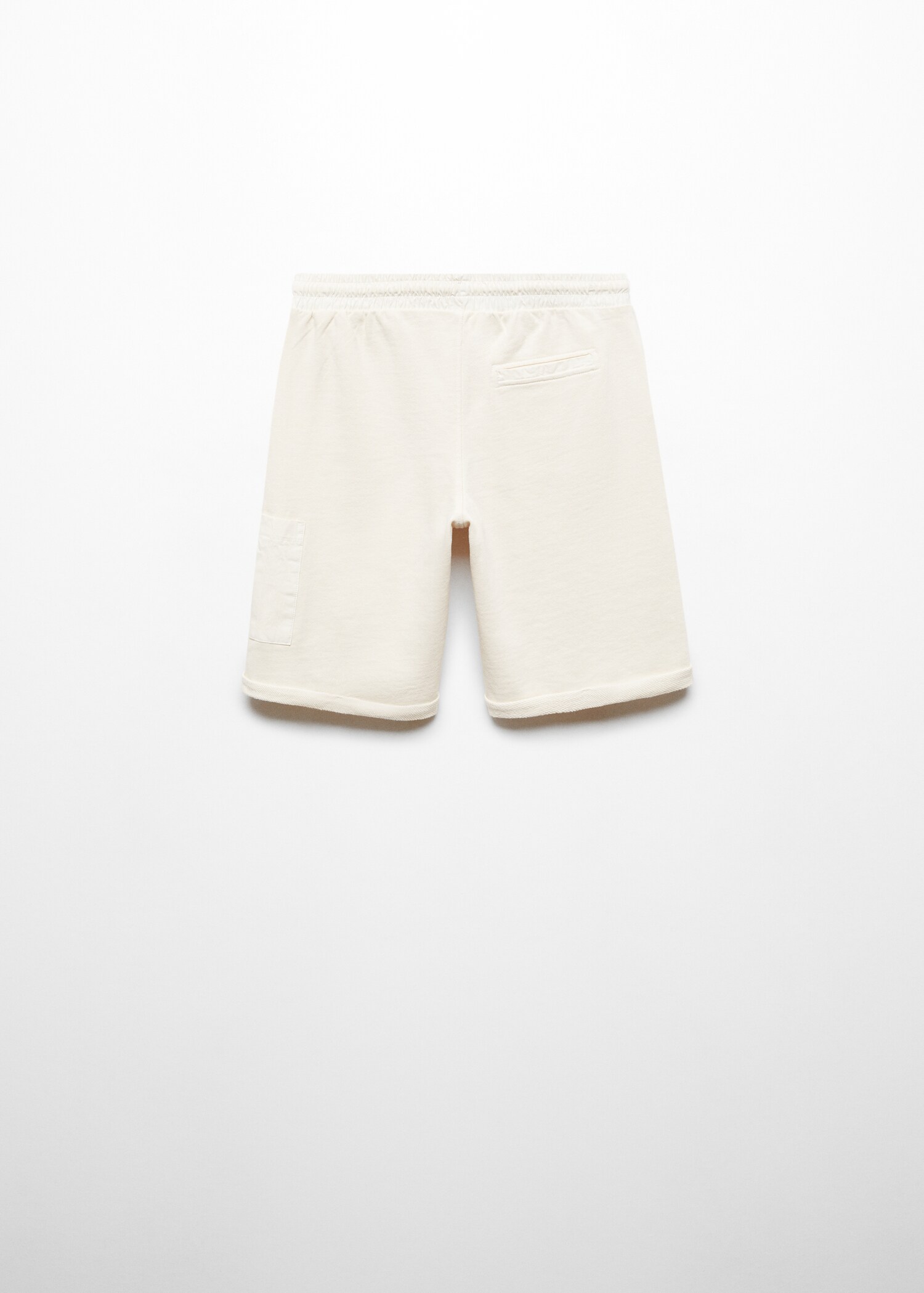 Cotton shorts with elastic waist - Reverse of the article