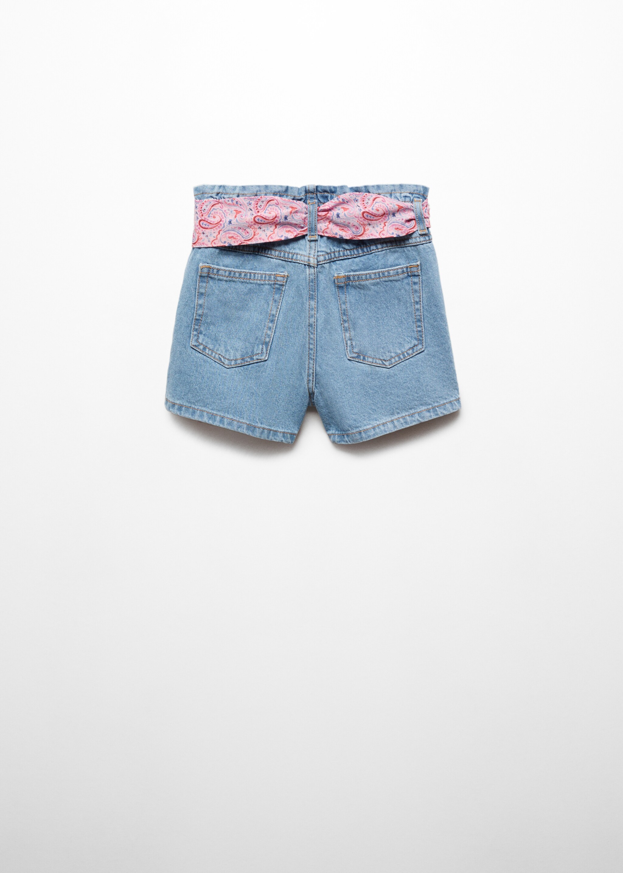 Paperbag shorts with belt - Reverse of the article