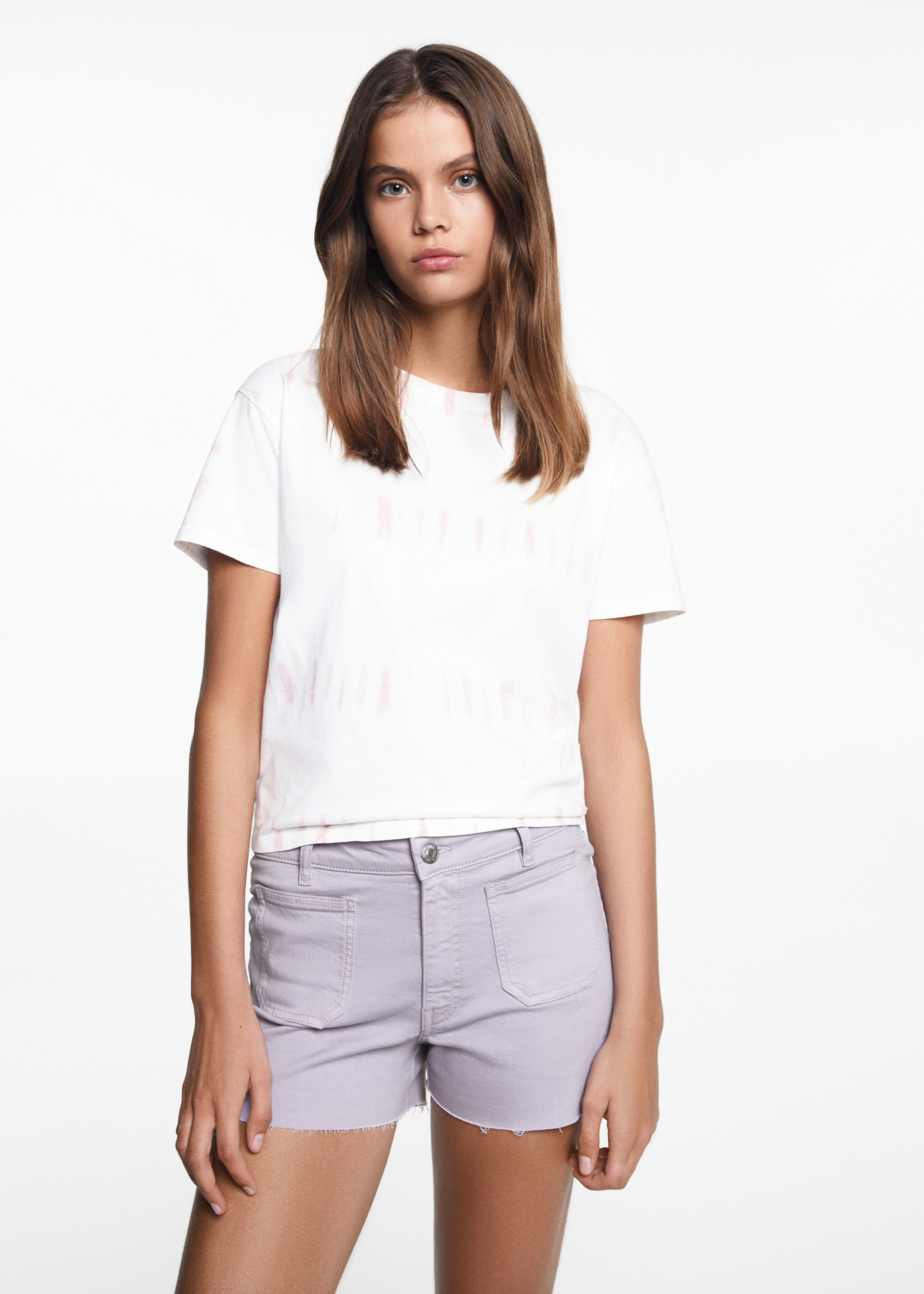 Cotton shorts with pockets - Medium plane, Lilac. Ref: 67026016-00.