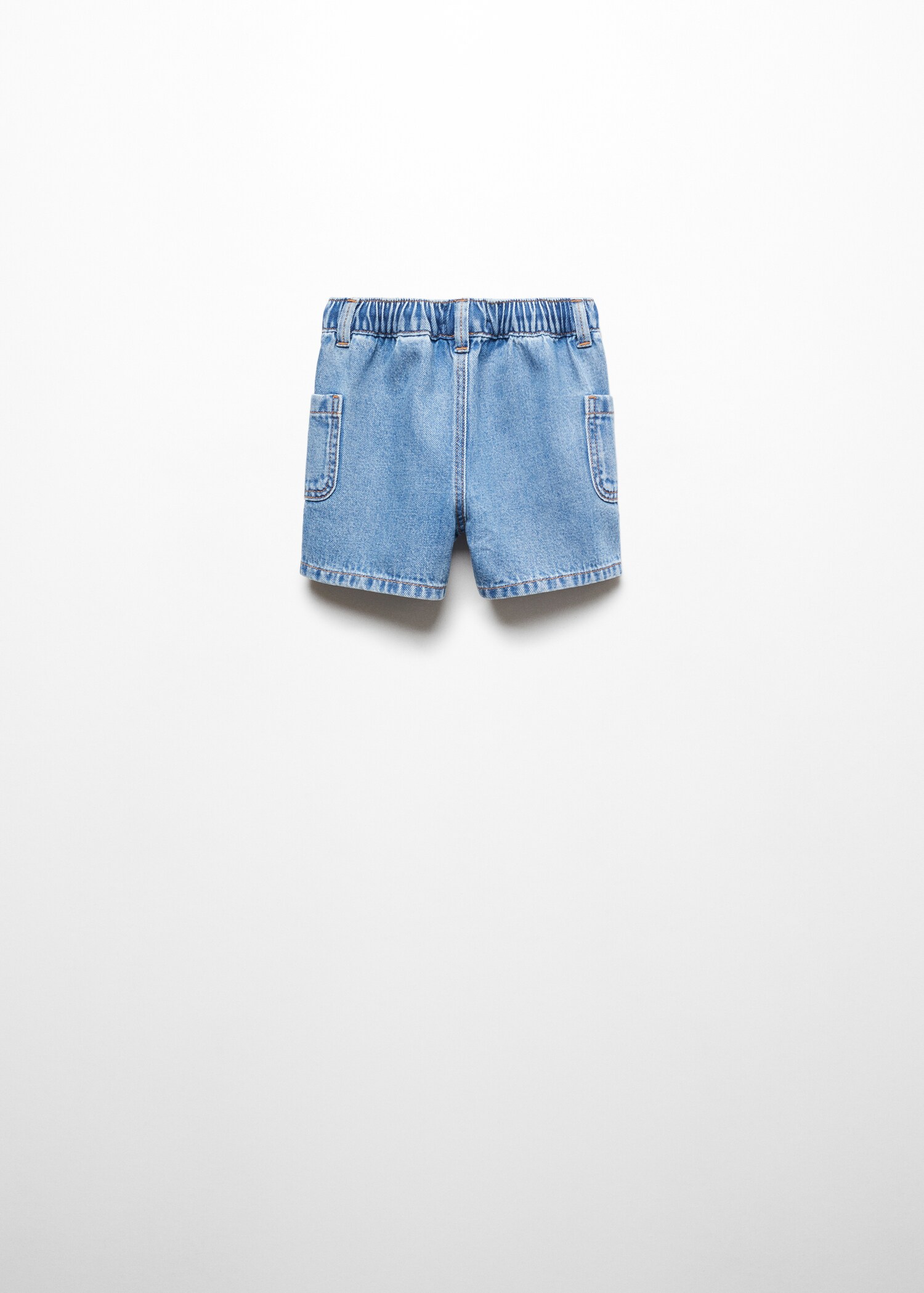 Denimbermudas med resår i midjan - Artikelns baksida