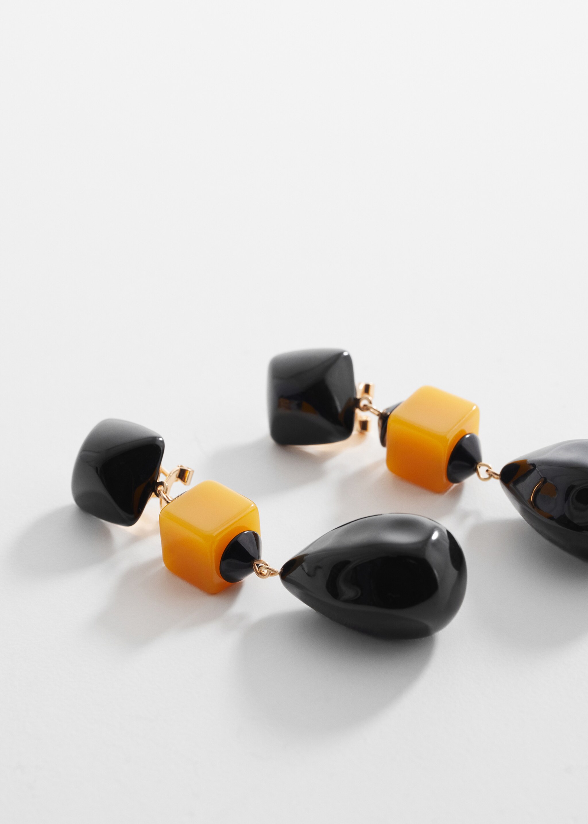 Beaded drop earrings - Medium plane