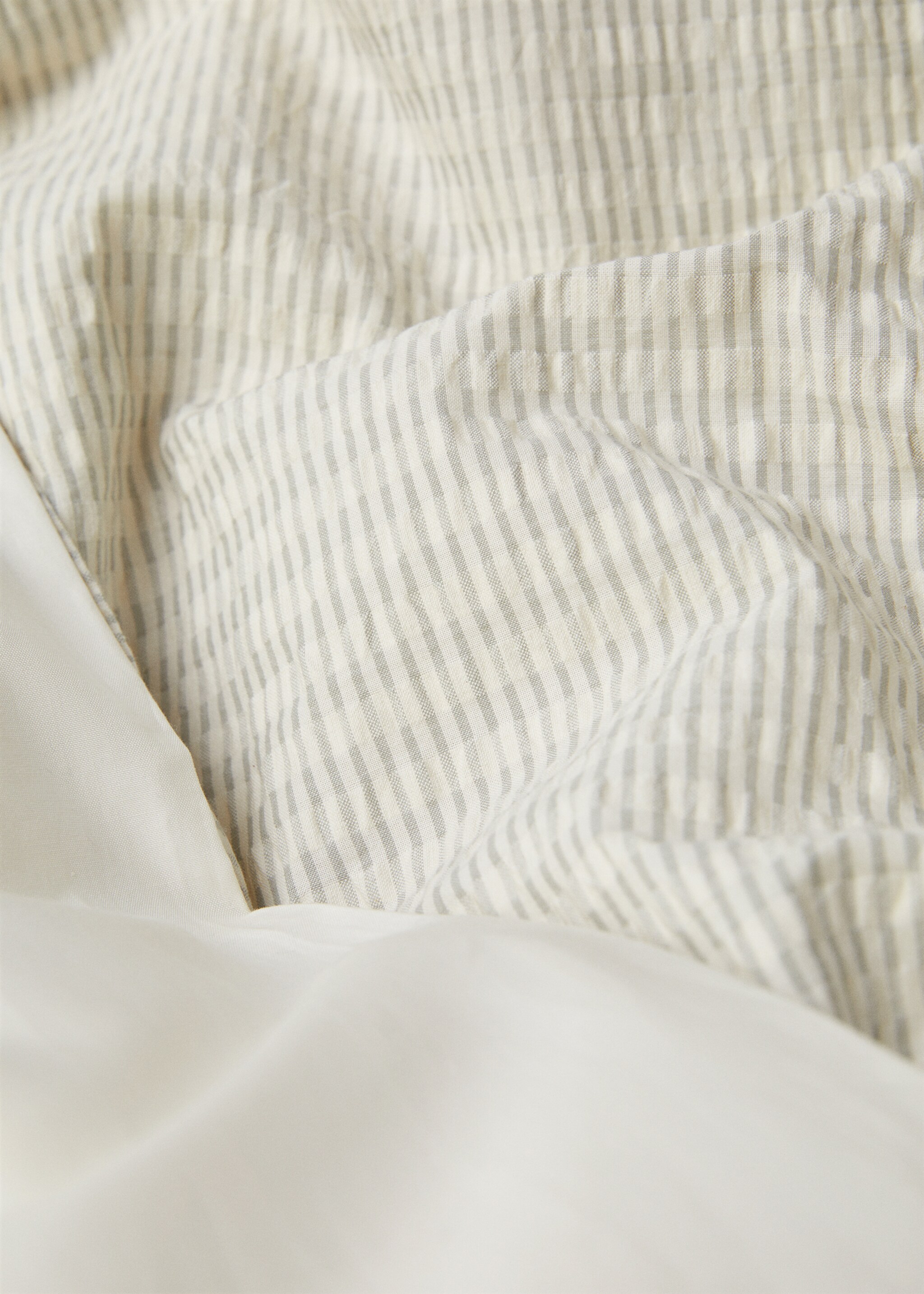 Seersucker dekbedovertrek met ingeweven streep bed 135 cm - Detail van het artikel 2