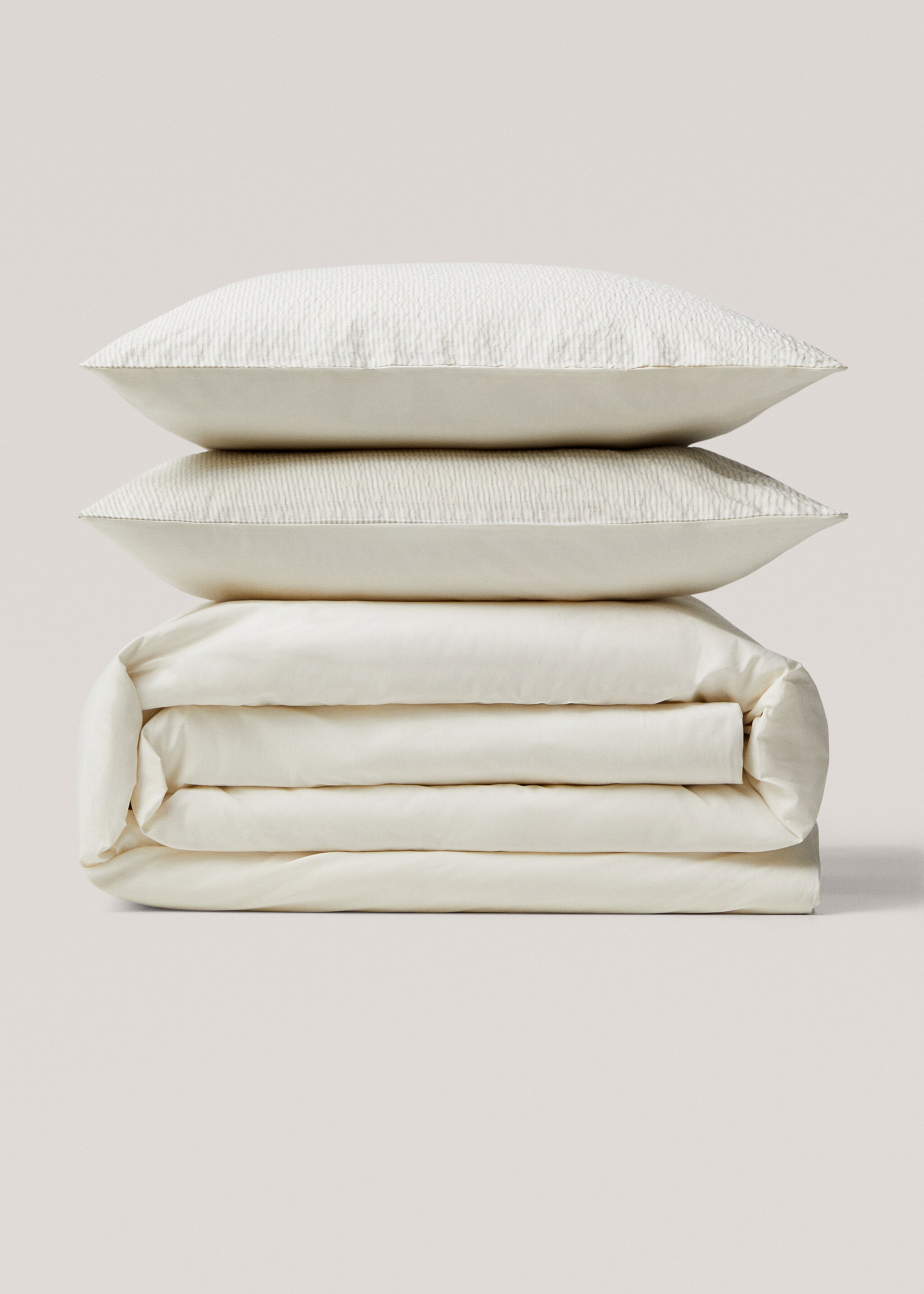 Seersucker dekbedovertrek met ingeweven streep bed 135 cm - Detail van het artikel 4