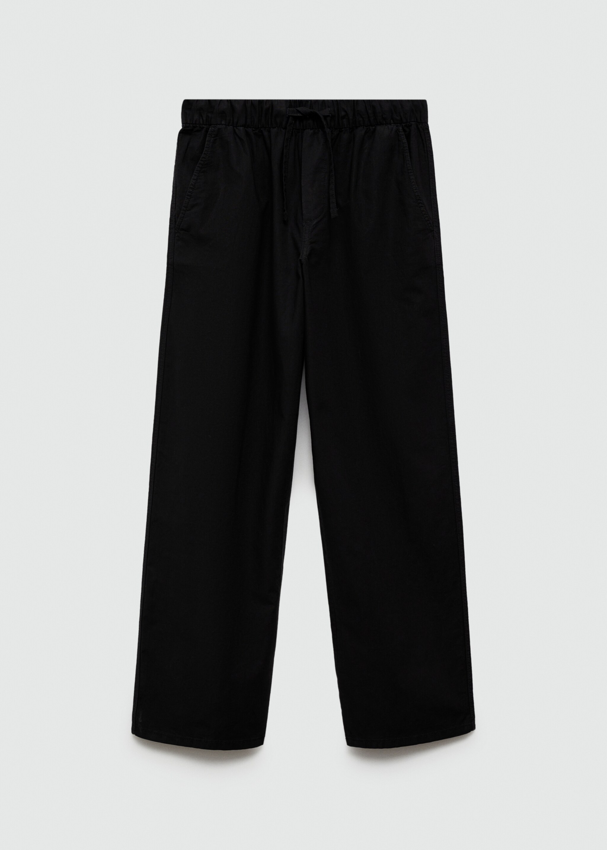 Straight linen-blend trousers - Article without model