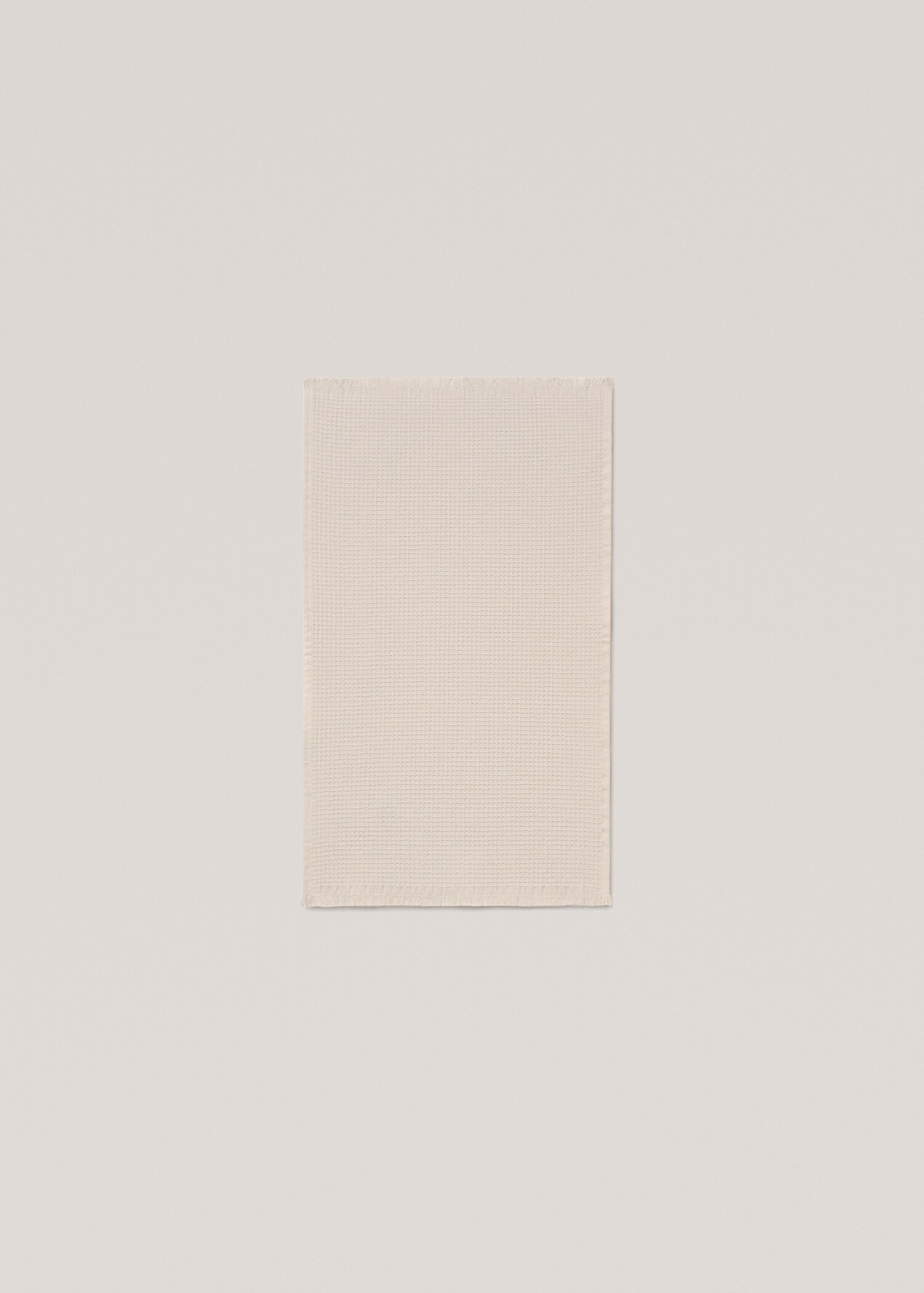 Handduk våfflad bomull fransar 30x50 cm - Artikel utan modell