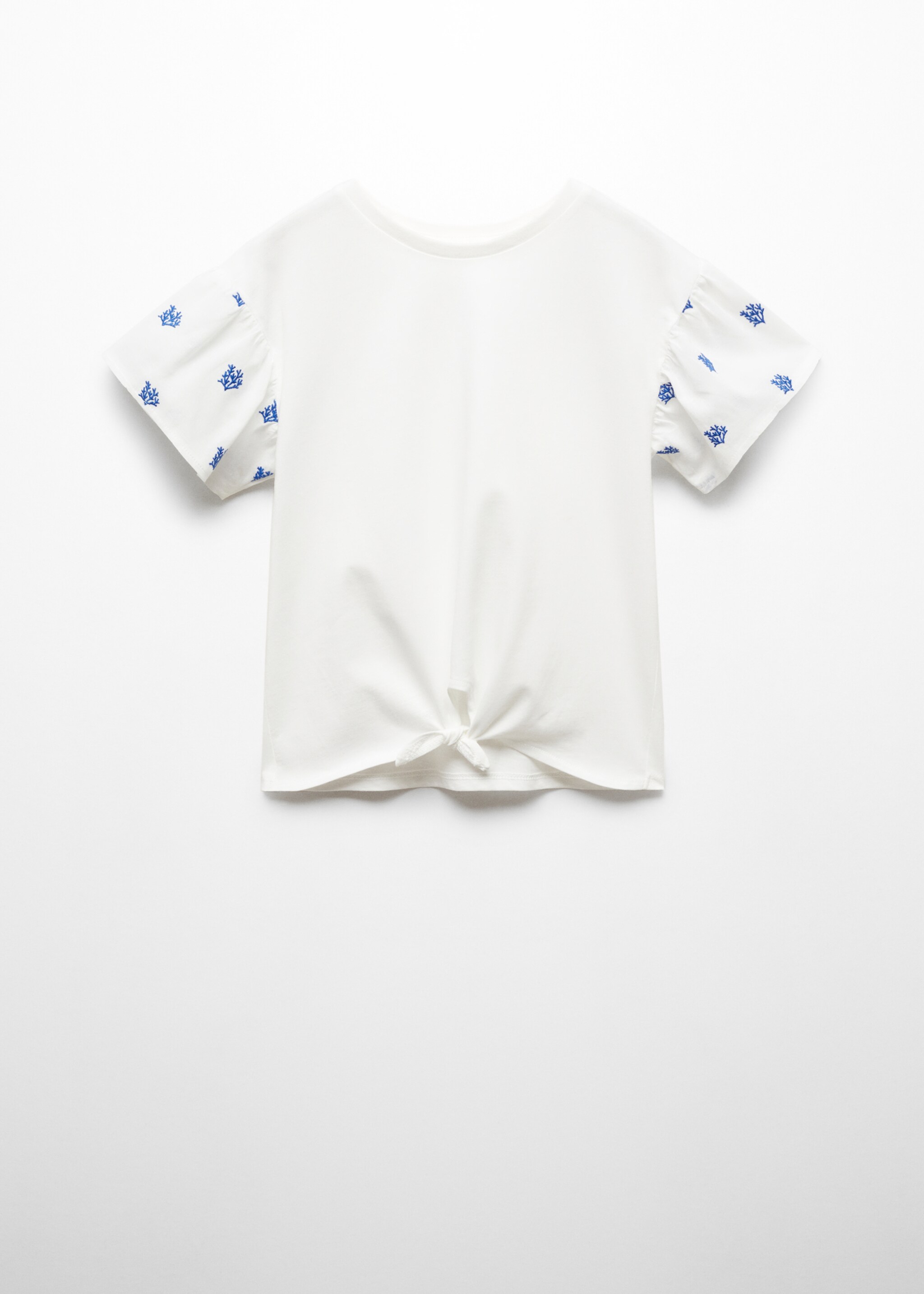 Embroidered short-sleeved t-shirt - Article without model, Off White. Ref: 67026053-00.