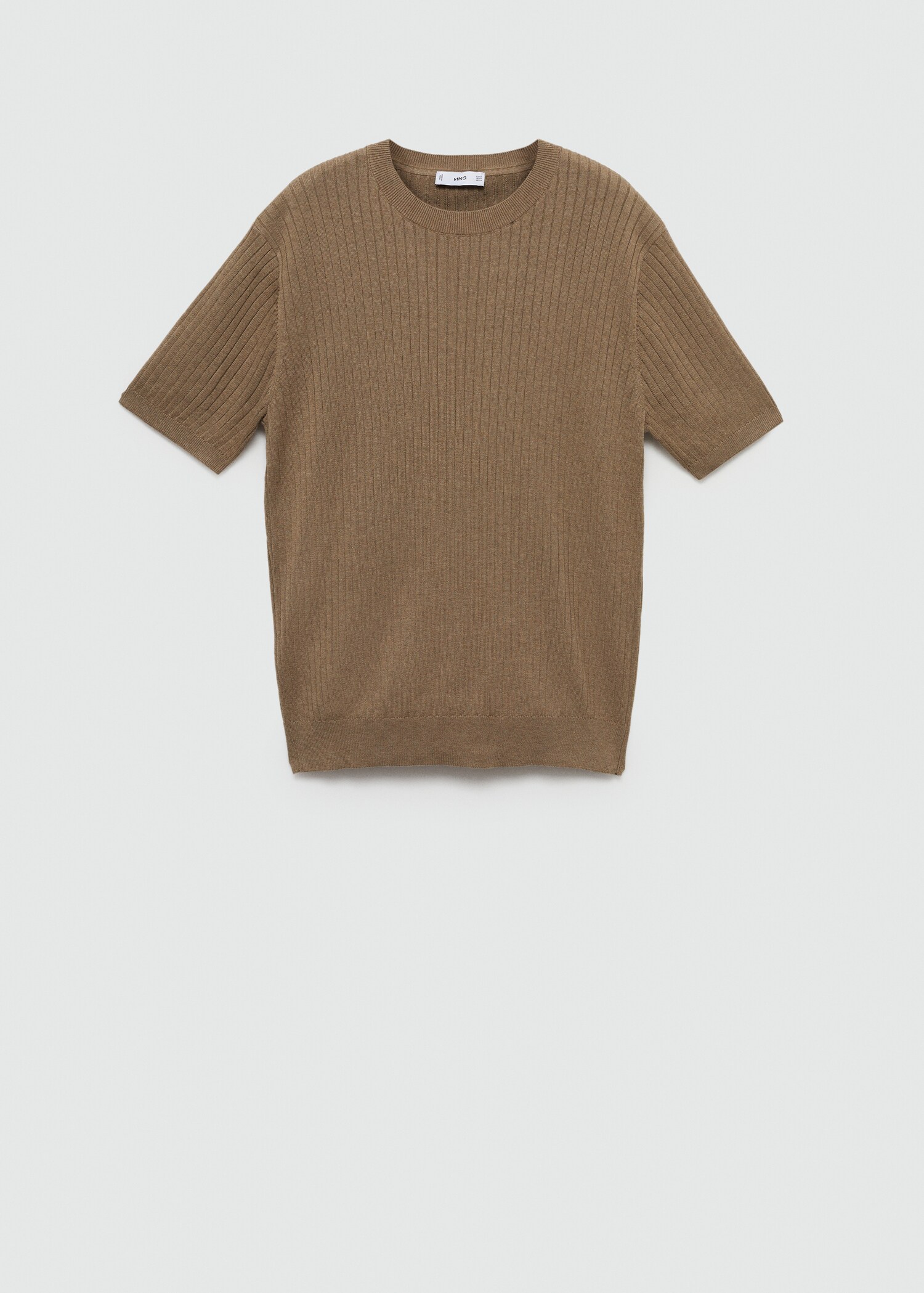 Ribbad t-shirt bomull - Artikel utan modell