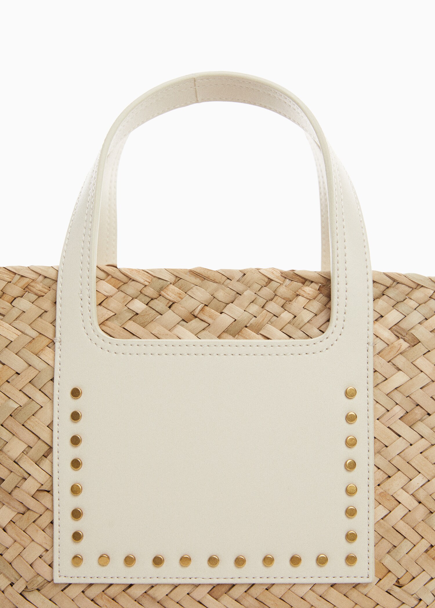 Basket bag with studs detail - Details of the article 1