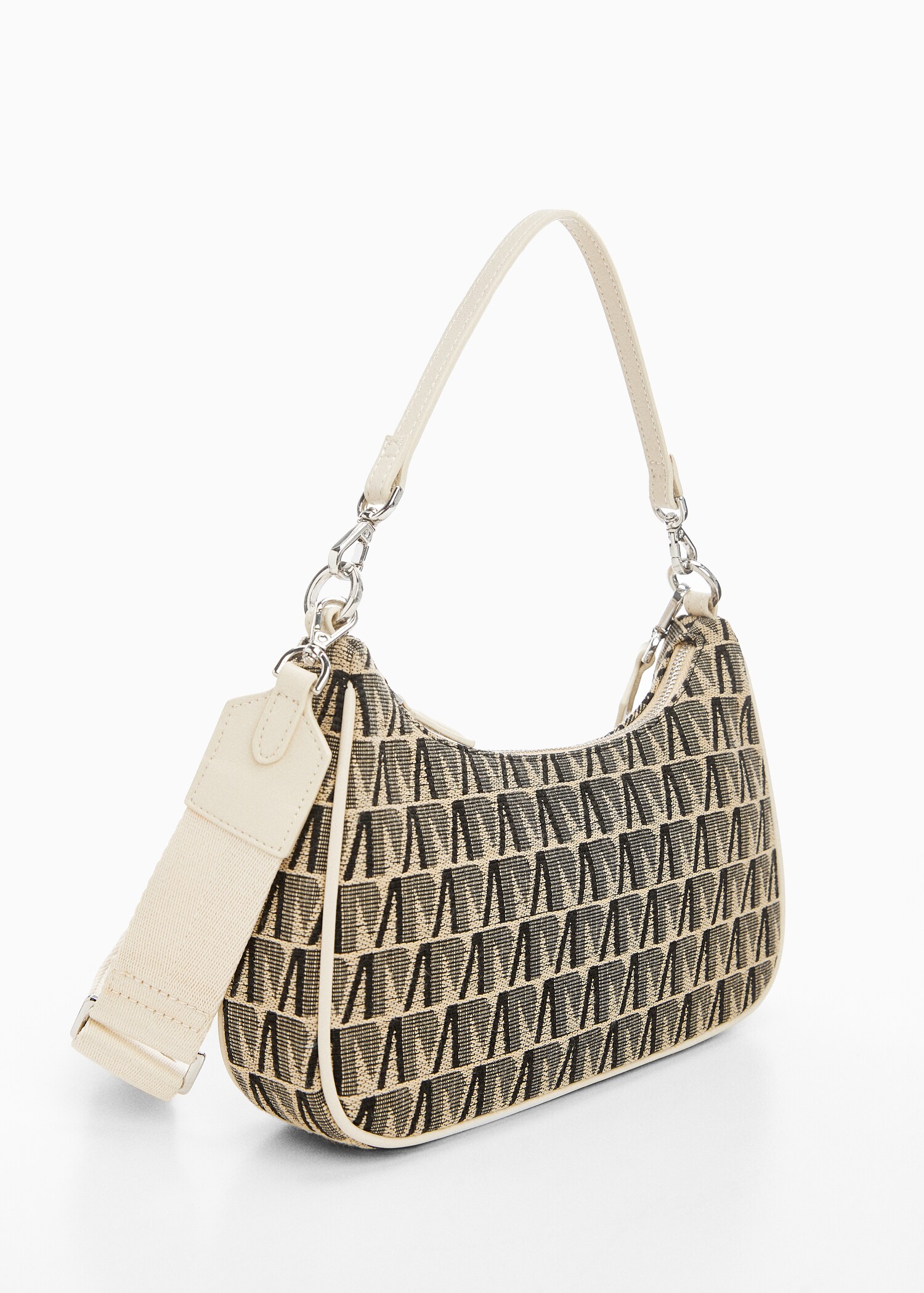 Jacquard shoulder bag - Medium plane