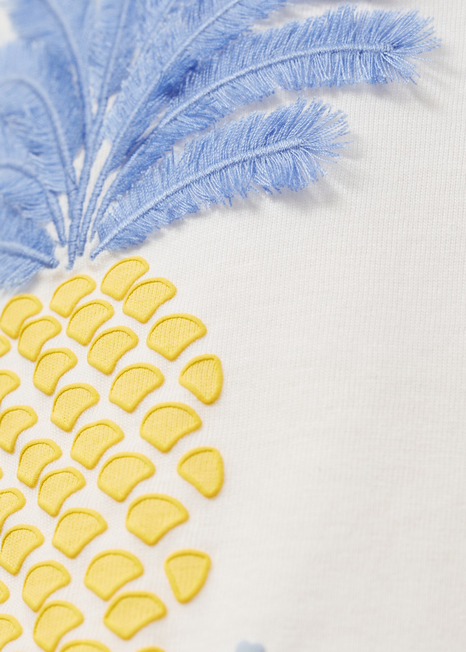 Baumwoll-T-Shirt mit aufgeprägtem Ananas-Muster - Detail des Artikels 0