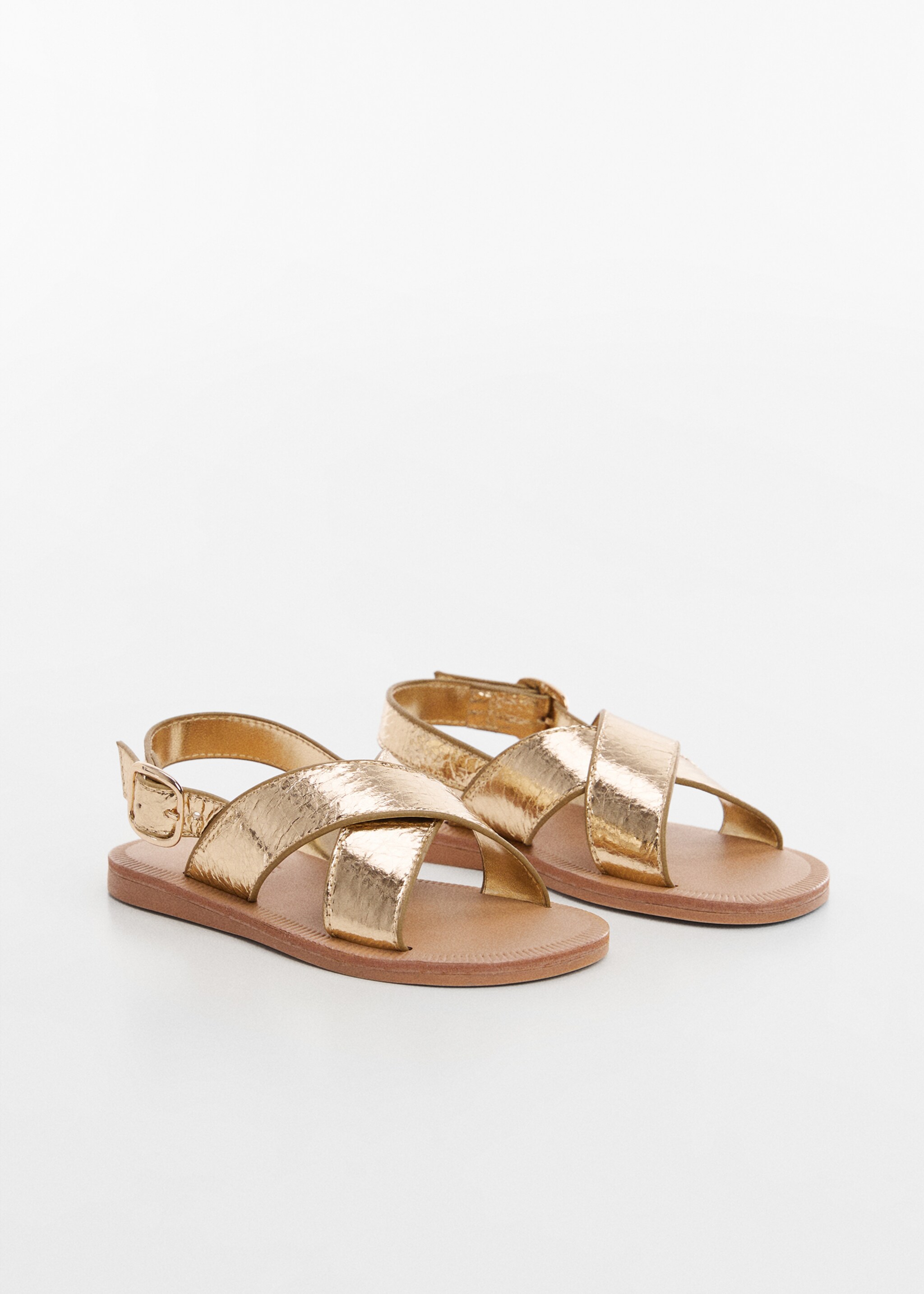 Riemen-Sandale im Metallic-Look - Mittlere Ansicht