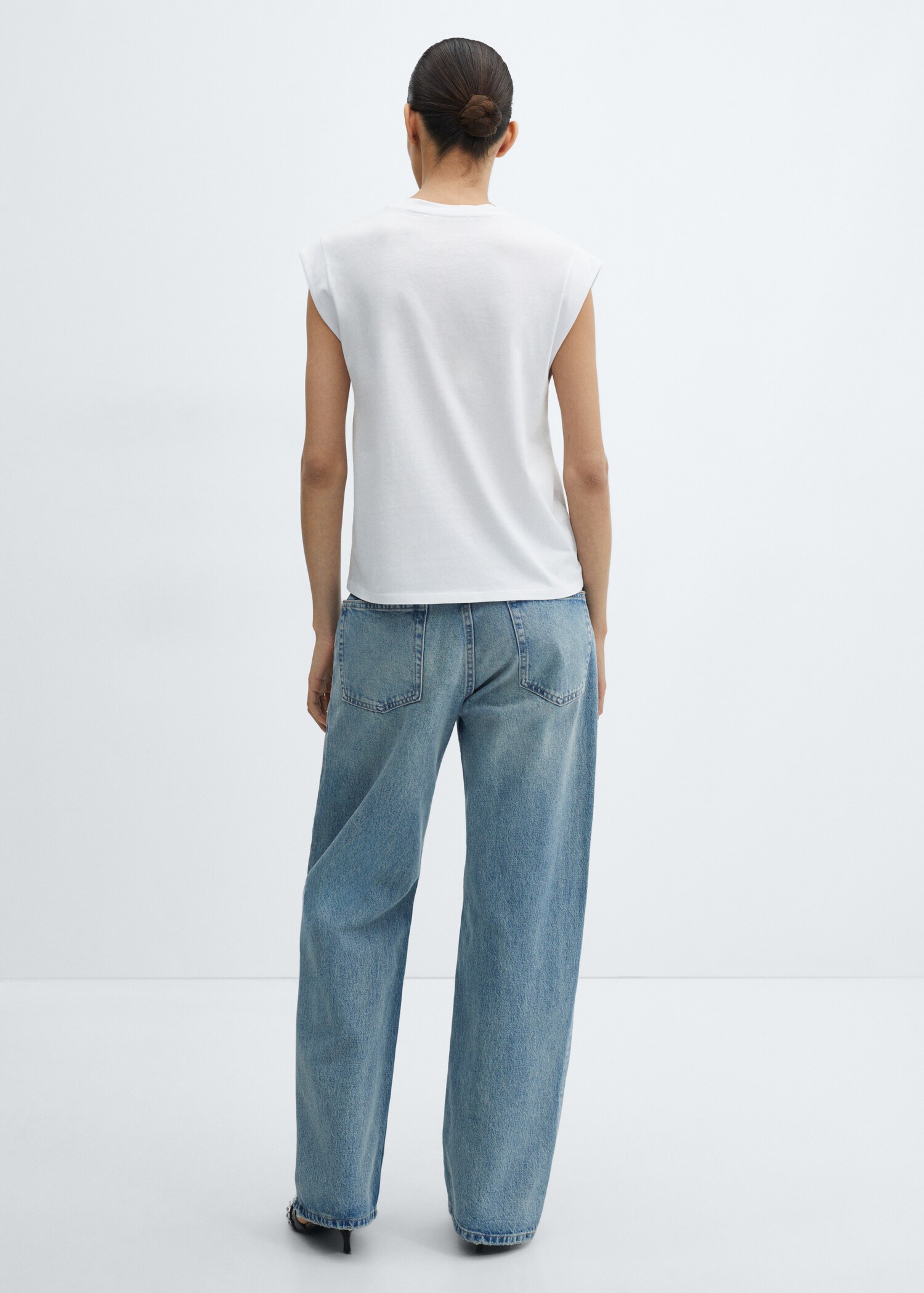 Camiseta algodón cuello redondo - Reverso del artículo