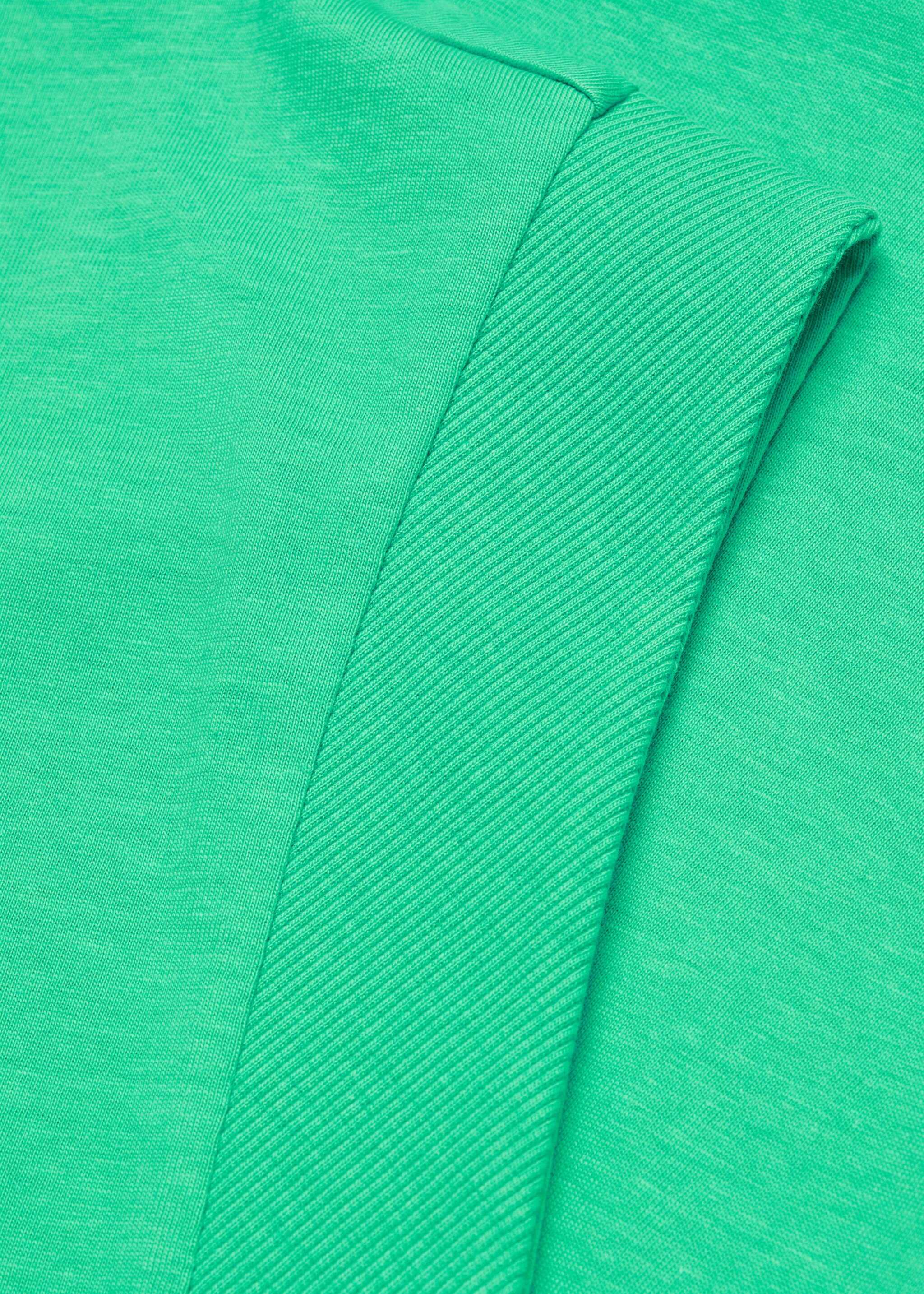 Rounded neck cotton t-shirt - Details of the article 8, Green. Ref: 67026328-00.