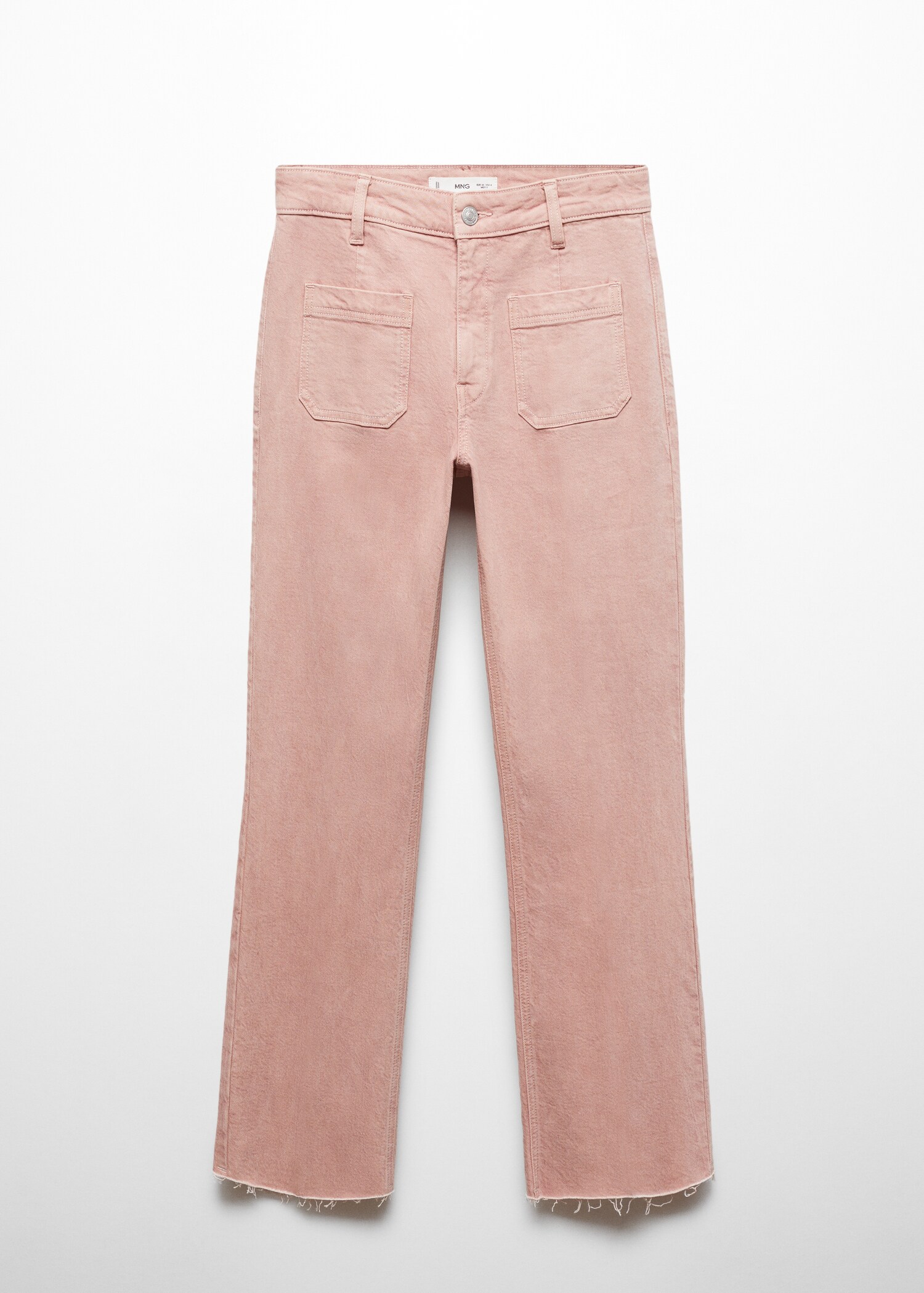 Flared cropped jeans with pockets - Article without model