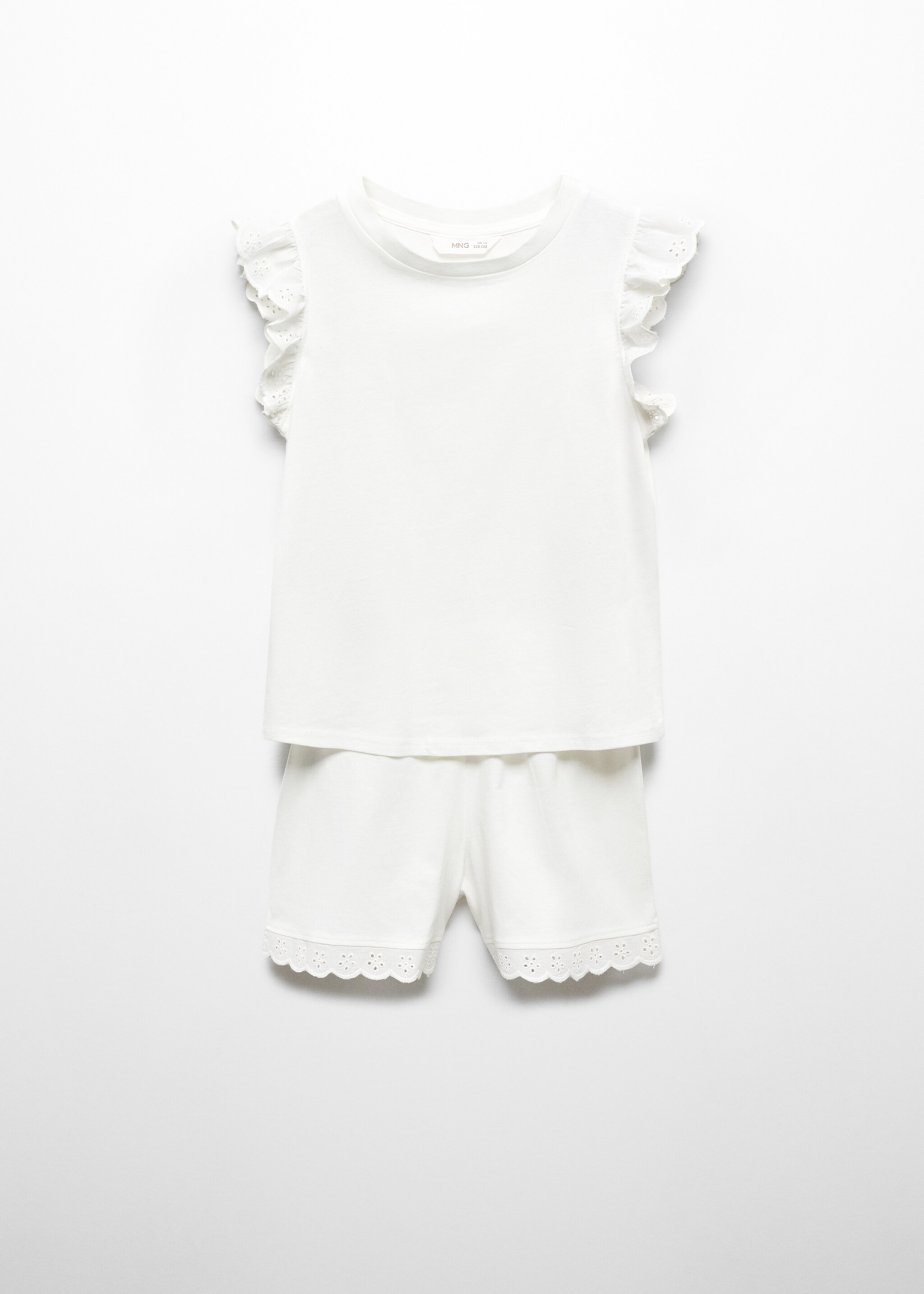 Ruffled cotton pyjamas - Article without model