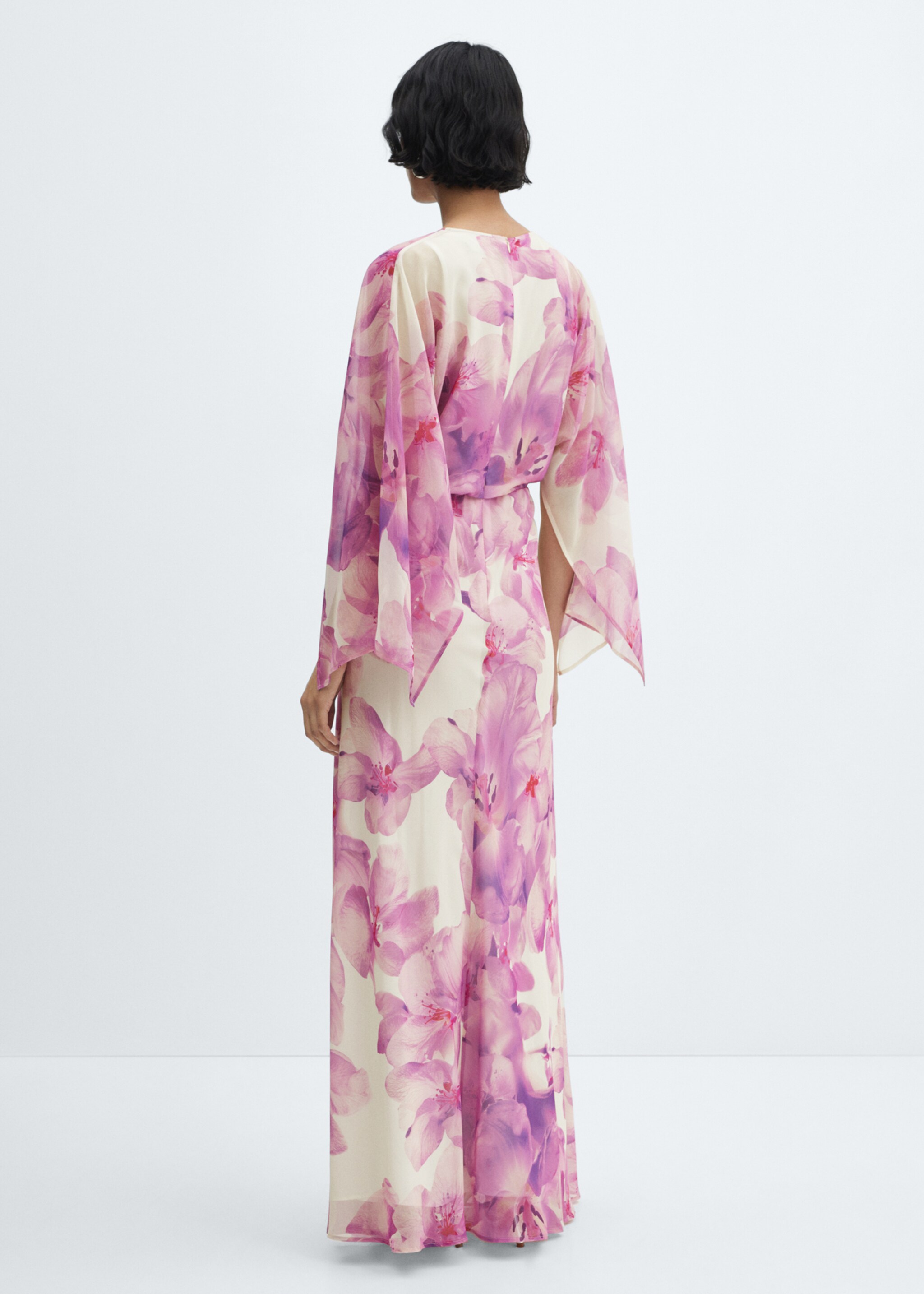 Robe cache-cœur à fleurs - Verso de l’article