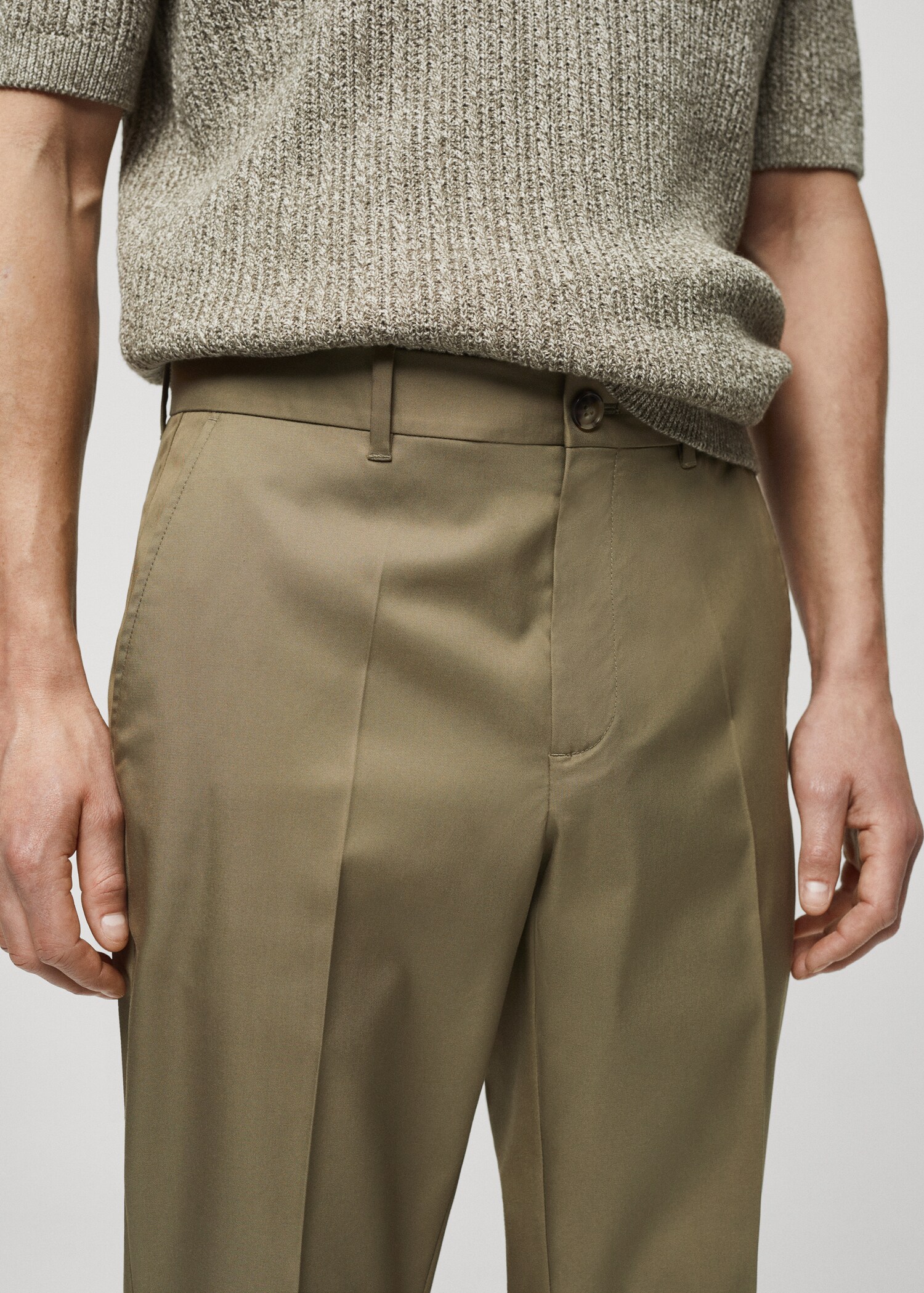 Slim fit lyocell pants - Details of the article 1
