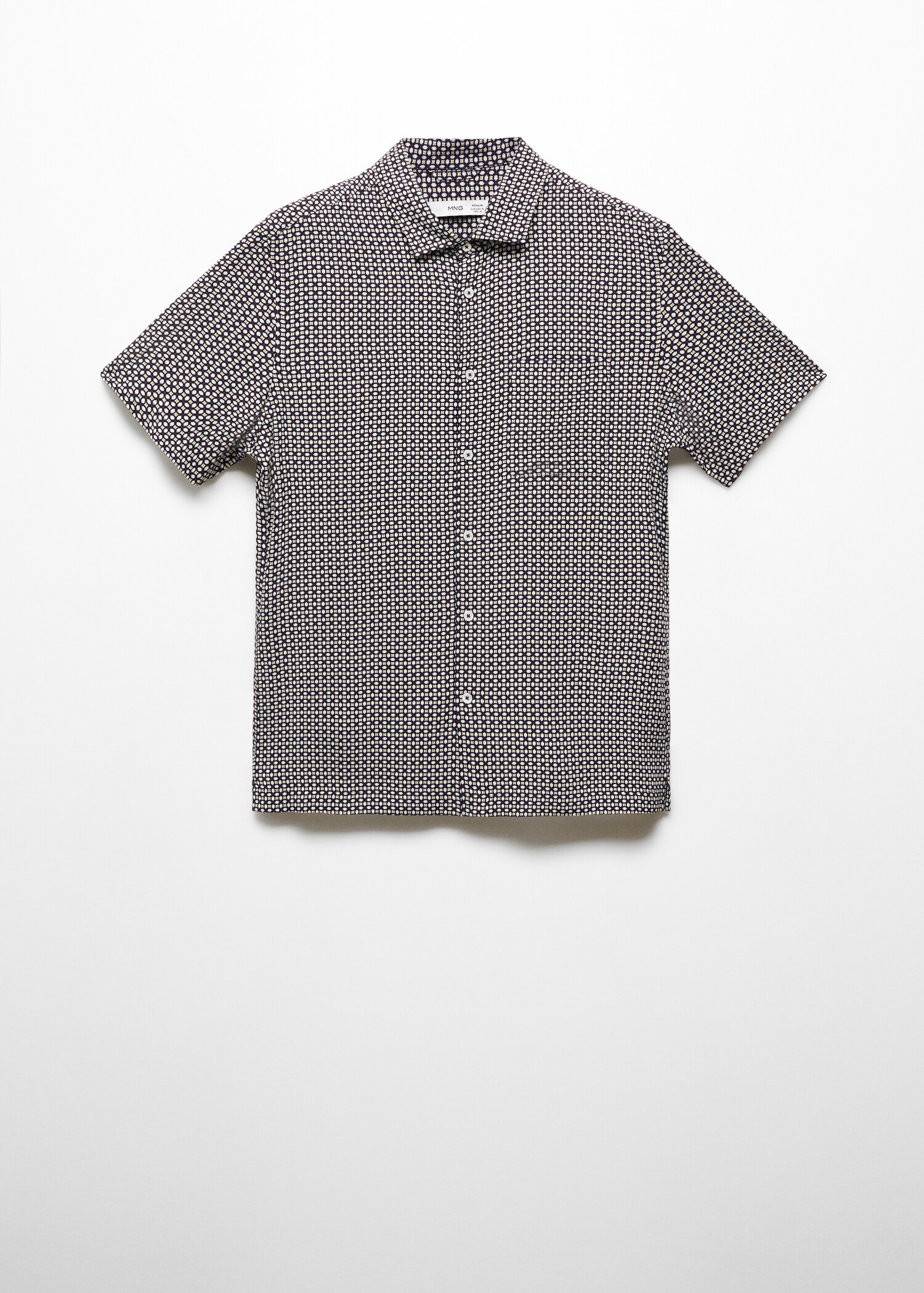 Regular-fit short-sleeved printed shirt - Article without model