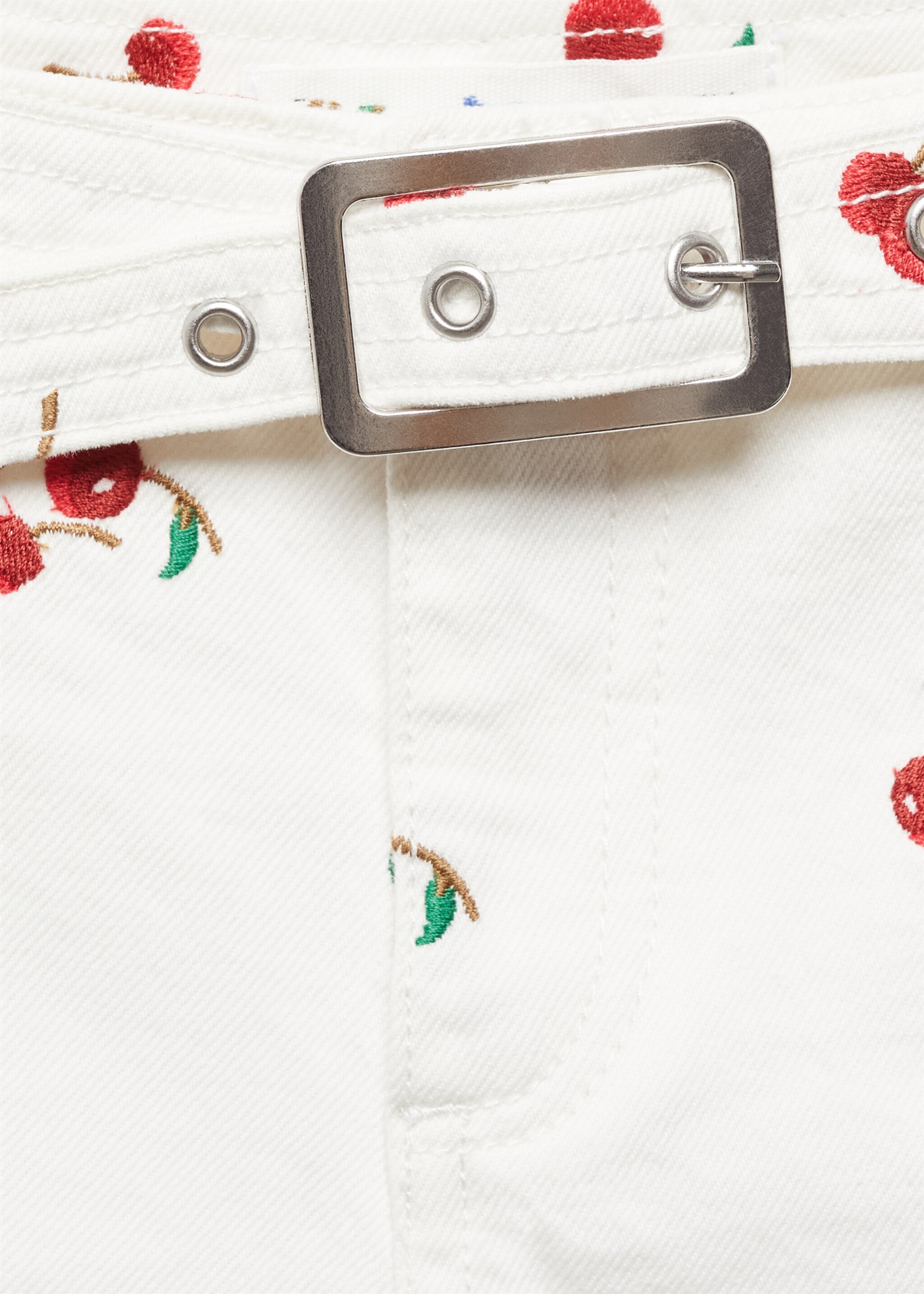 Belted embroidered shorts - Details of the article 8