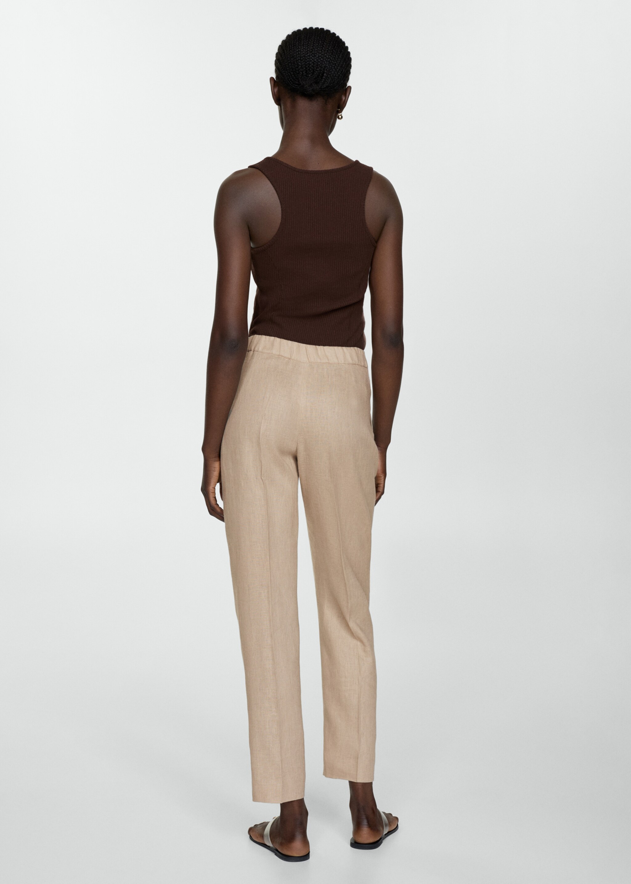 100% linen trousers - Reverse of the article