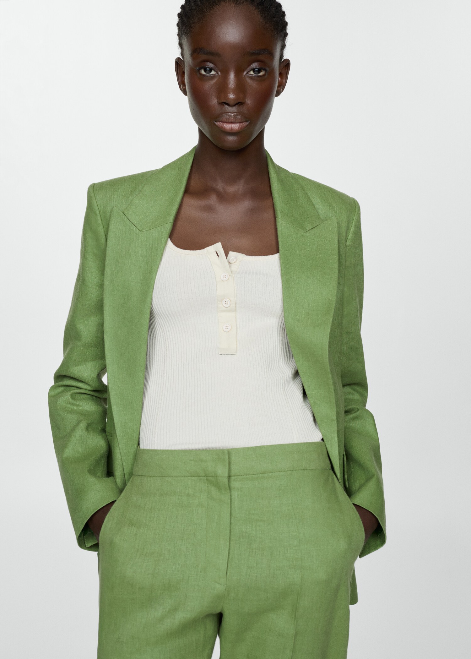 100% linen trousers - Details of the article 1