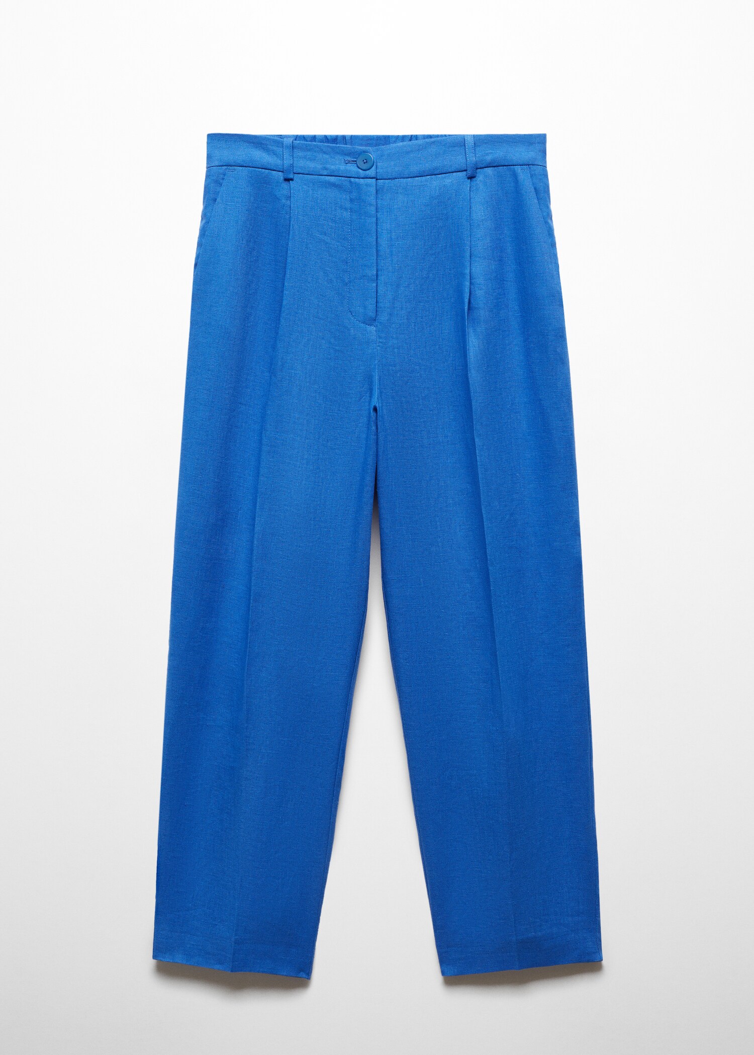 Cropped linen-blend trousers - Article without model