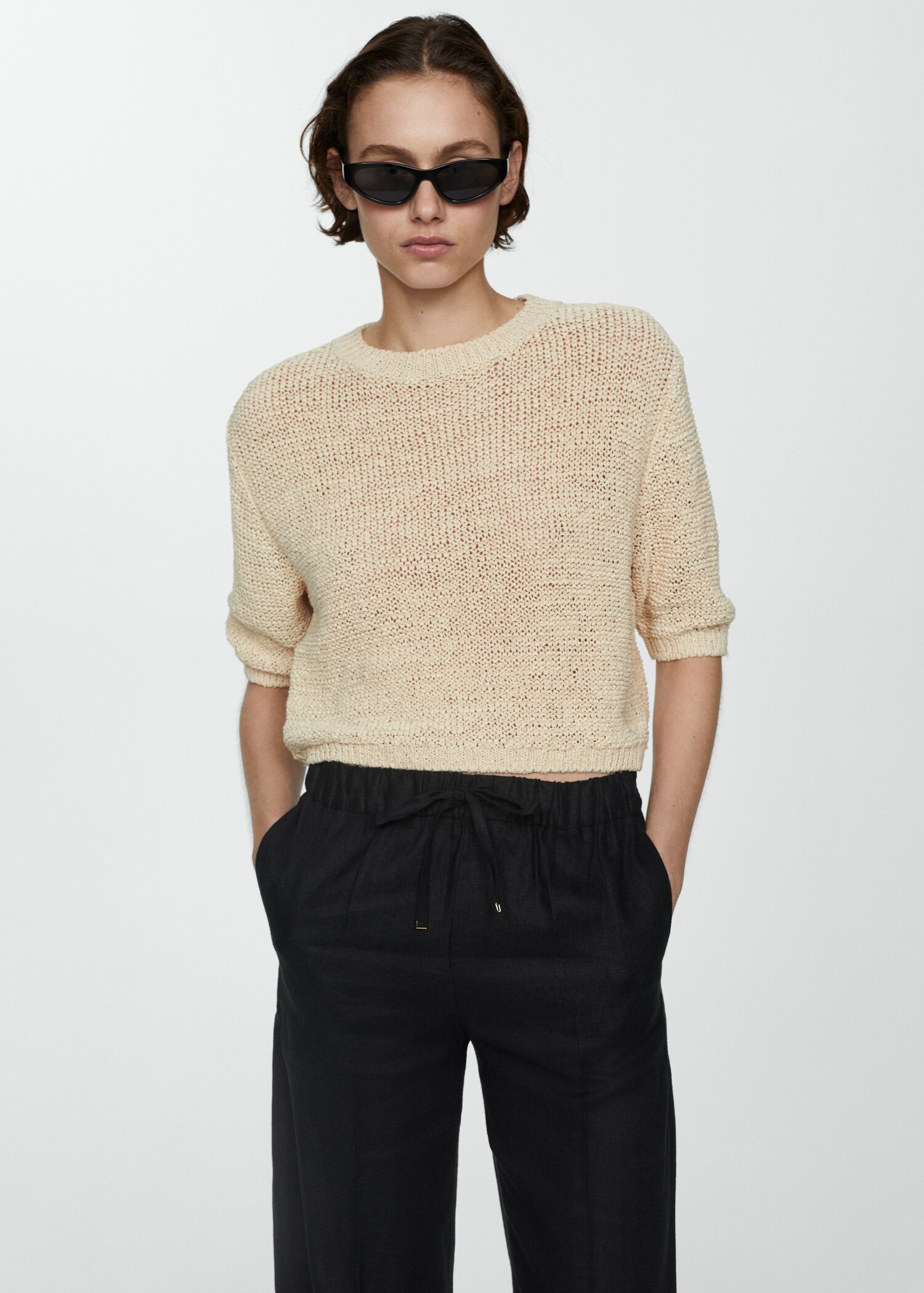 Linnen broek met elastische tailleband - Detail van het artikel 2