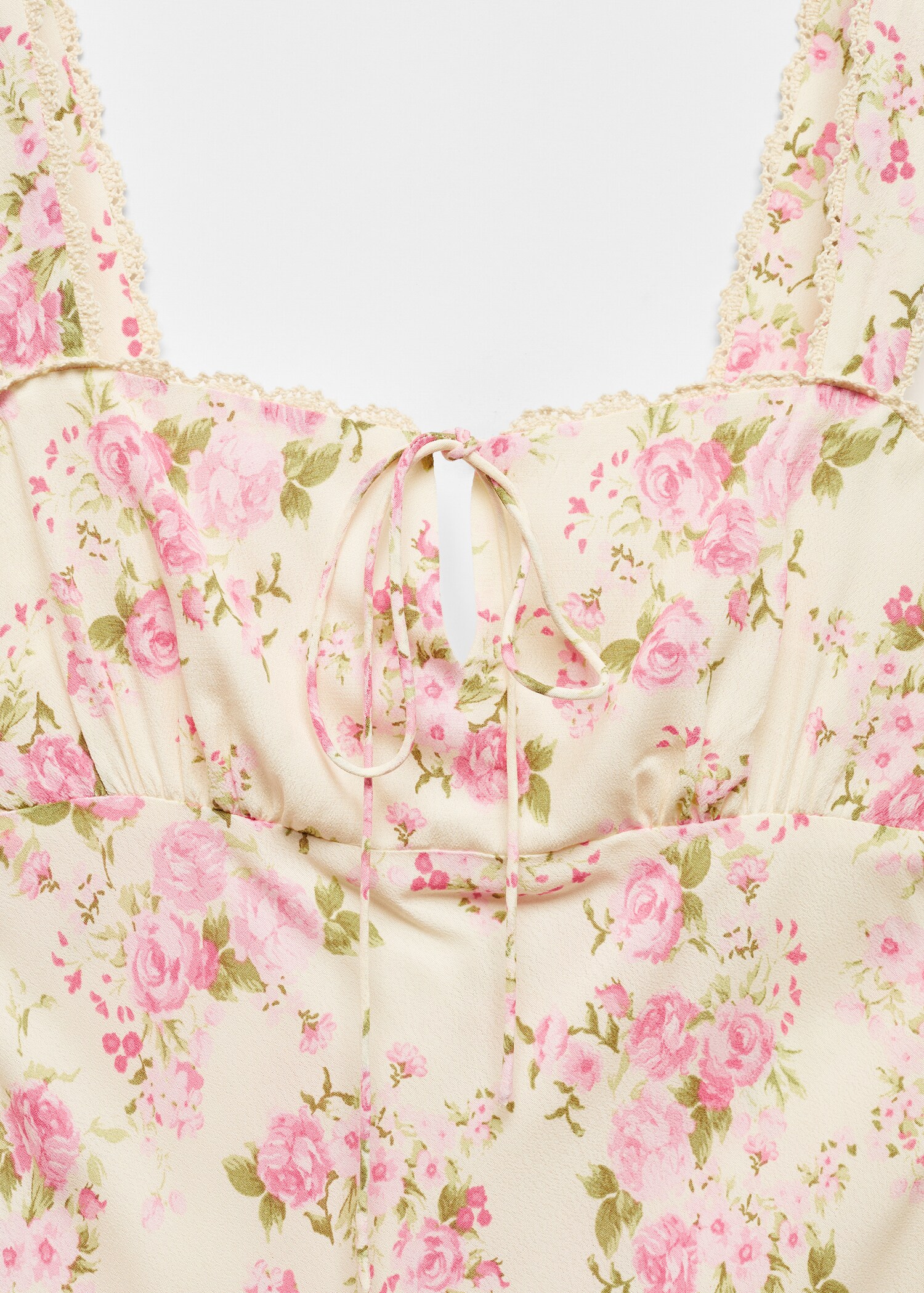 Floral dress with bow neckline - Details of the article 8