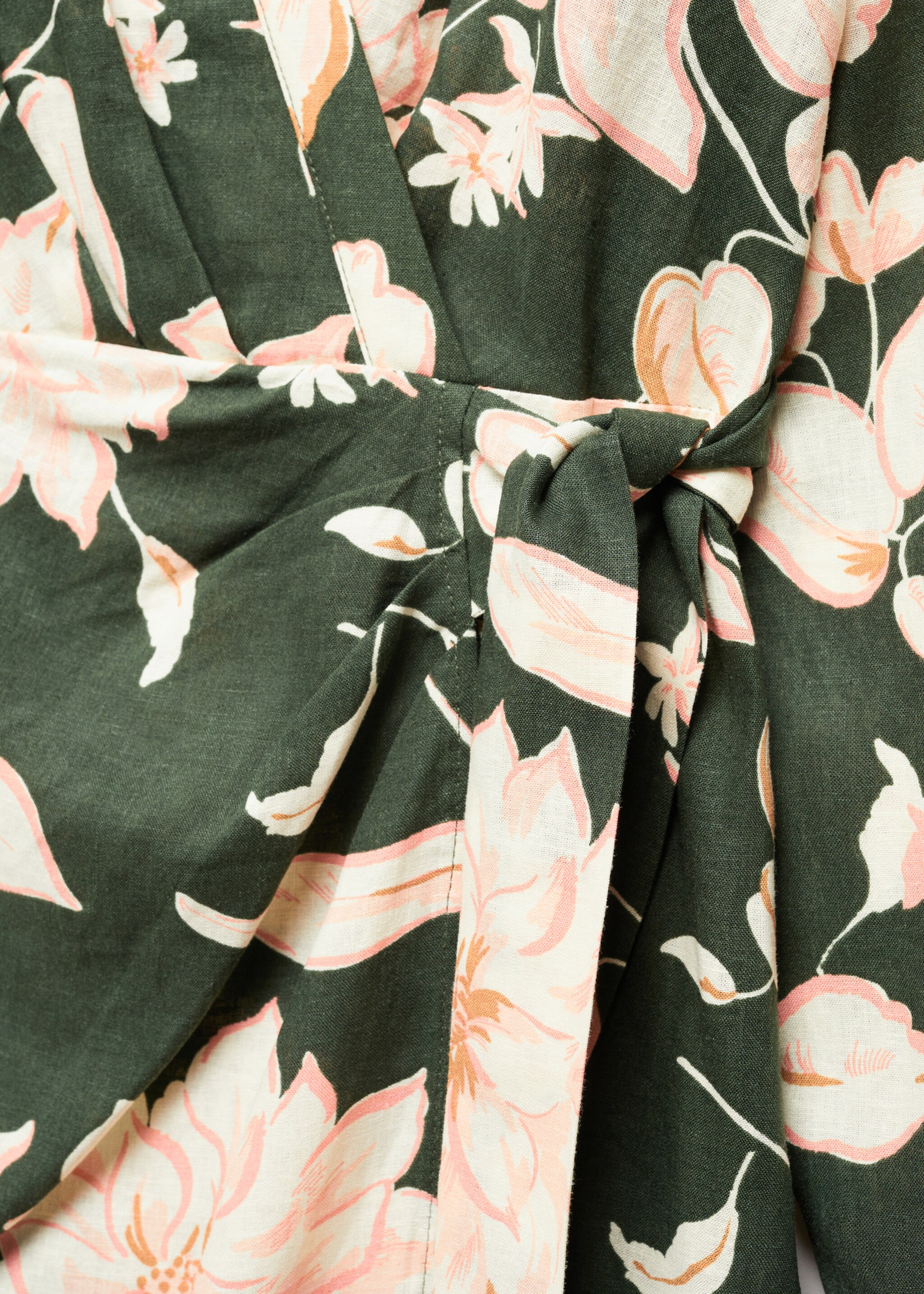 Linen shirt dress with bow - Details of the article 8