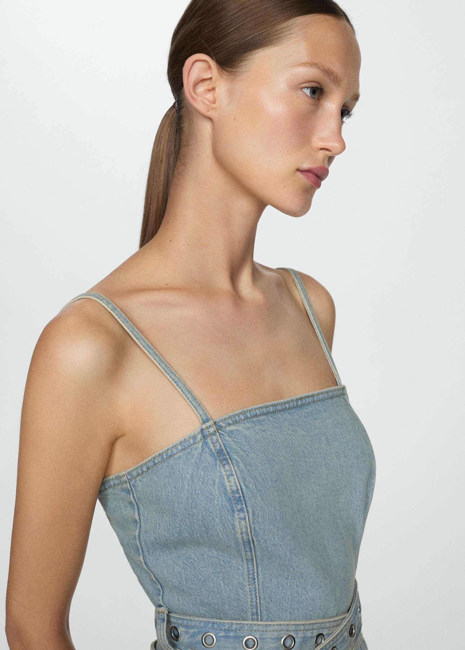 Vestido vaquero cinturón - Detalle del artículo 1