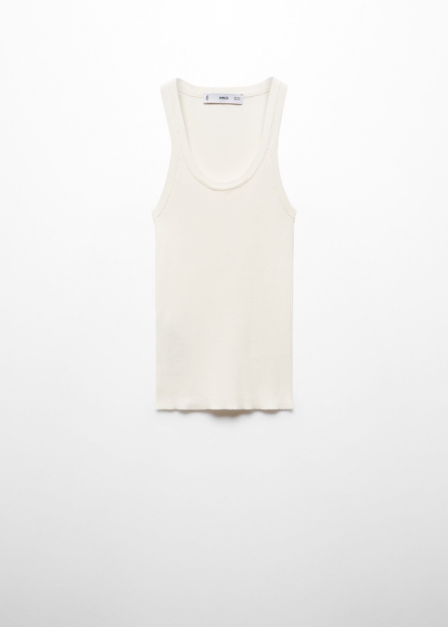 Ribbed knit top - Article without model