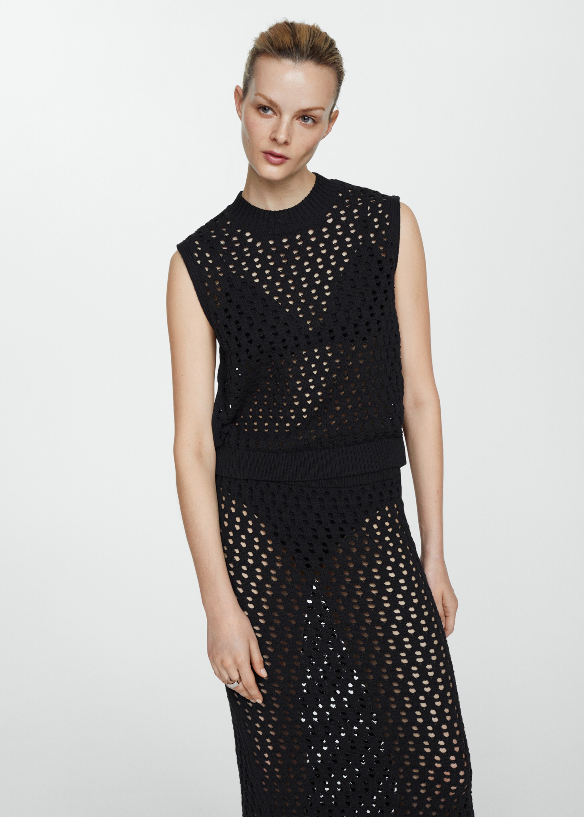 Openwork knitted skirt - Details of the article 1