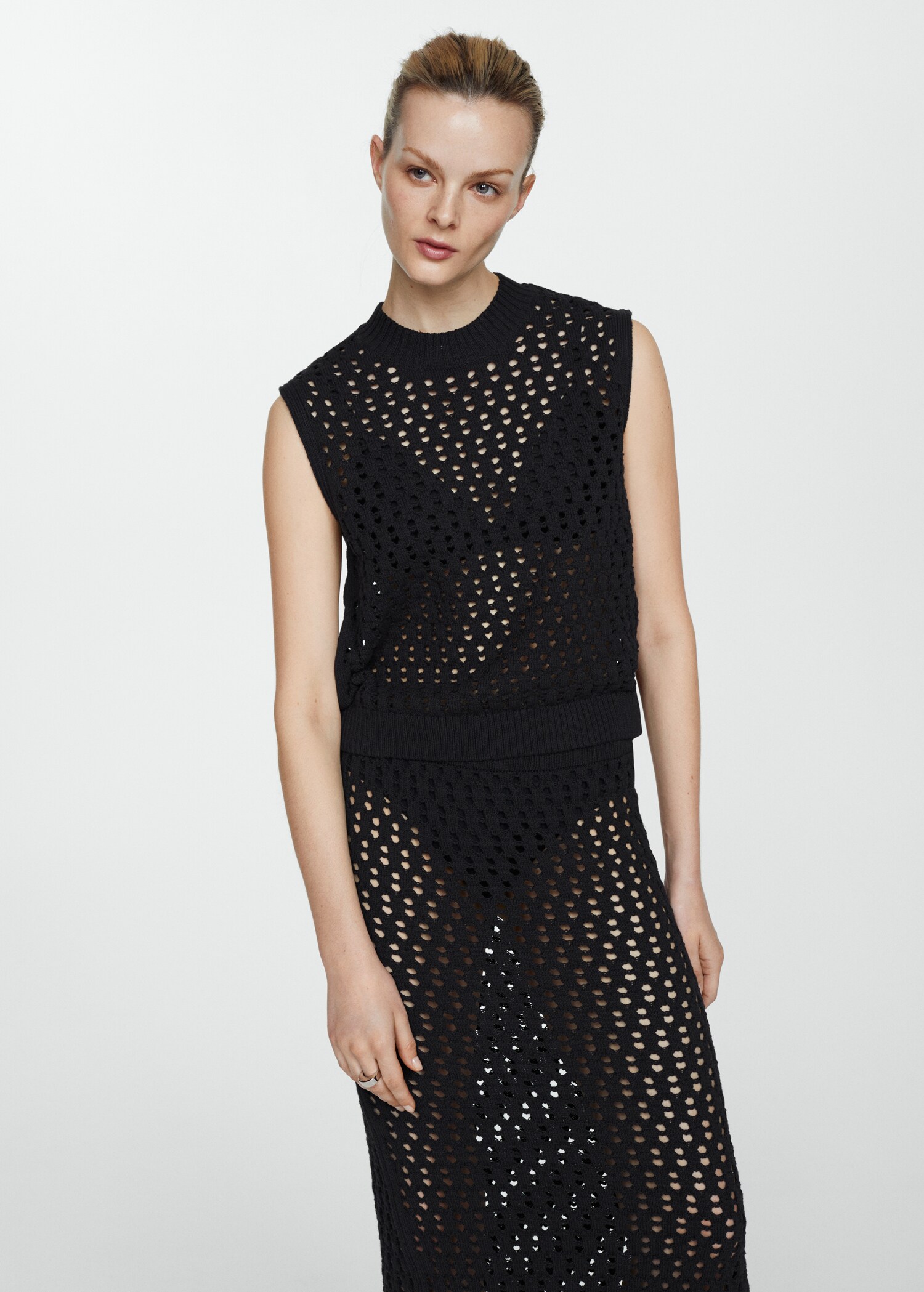 Openwork knitted skirt - Details of the article 1