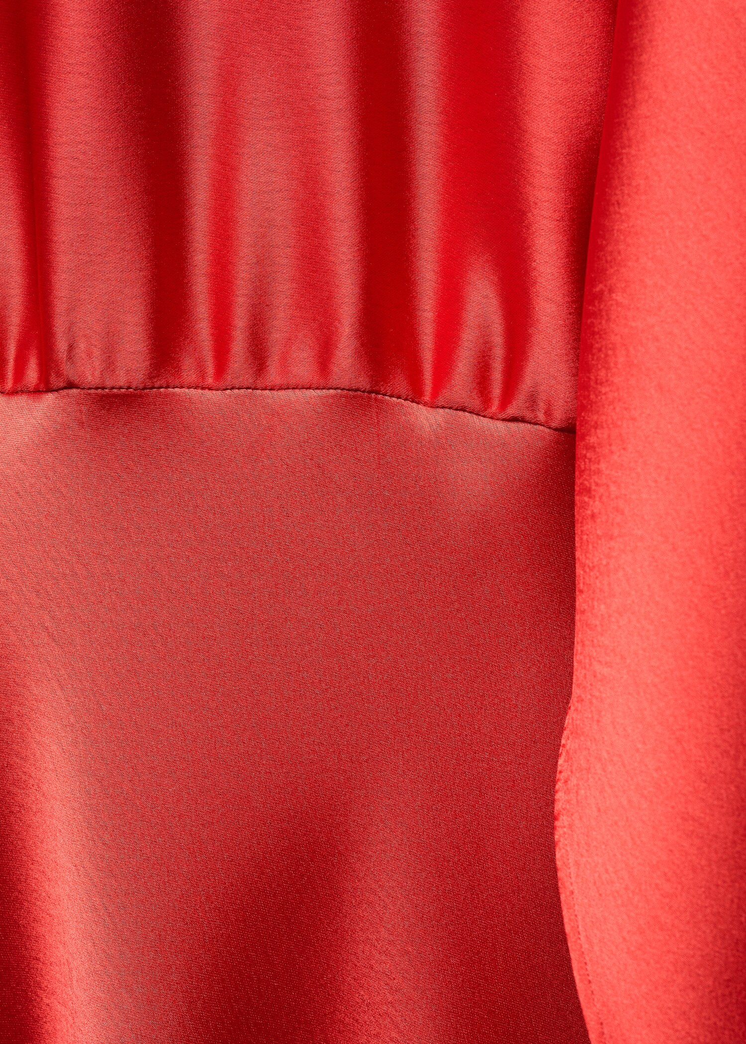 Vestido satinado manga acampanada - Detalle del artículo 8