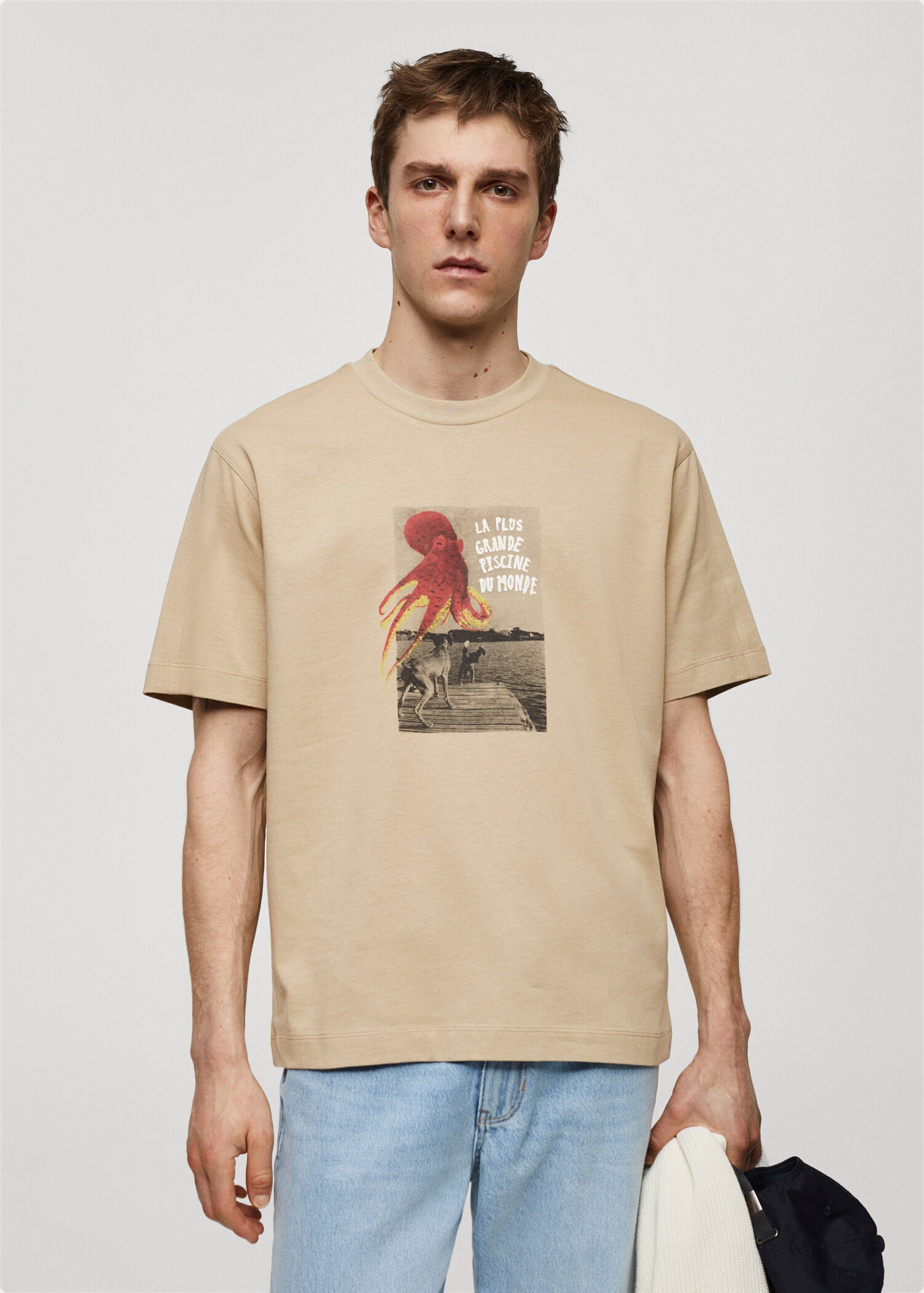 Camiseta 100% algodón estampado - Plano medio