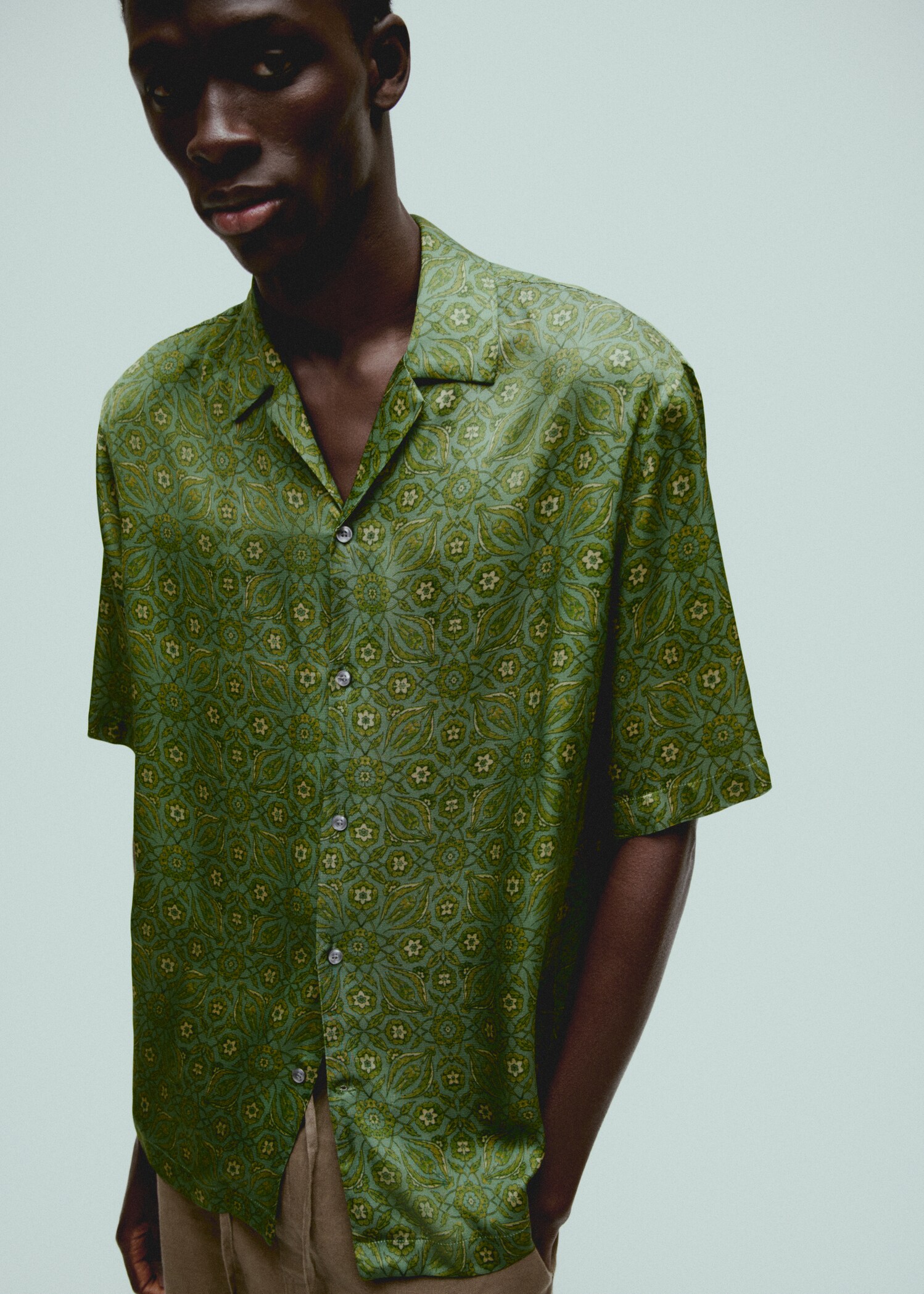 Printed fluid regular-fit shirt - Details of the article 5