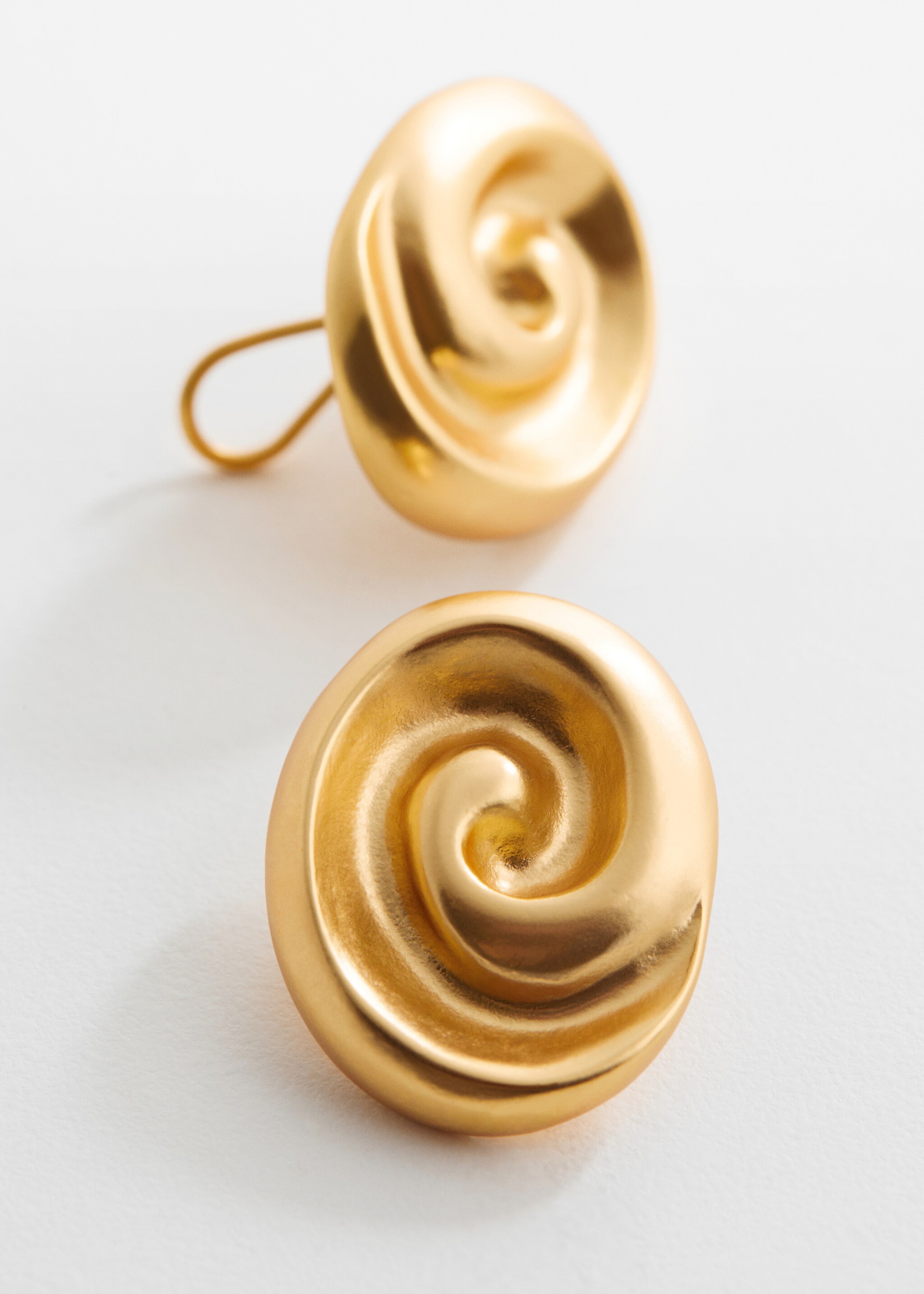 Round spiral earrings - Medium plane