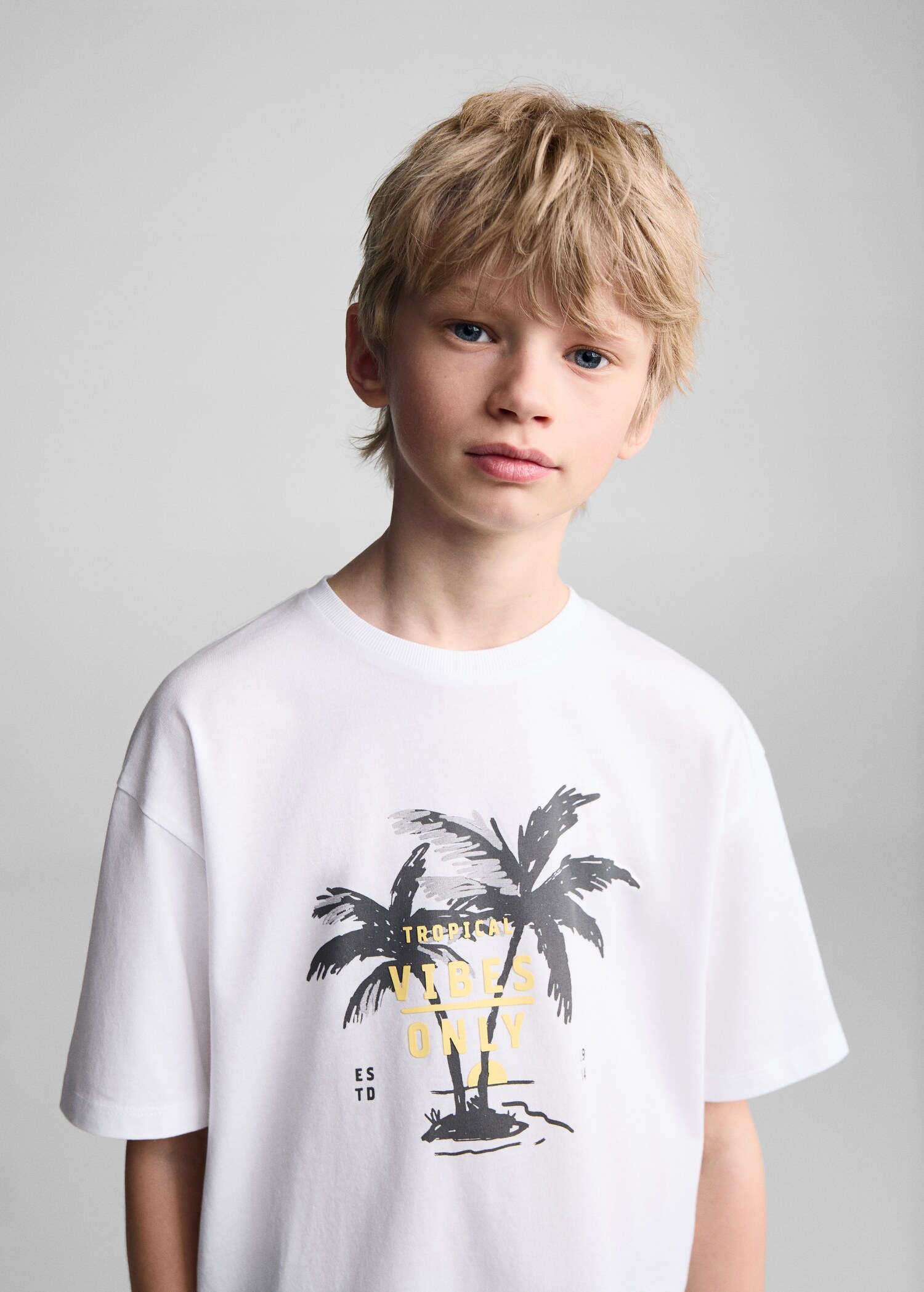 Printed cotton-blend T-shirt - Details of the article 1