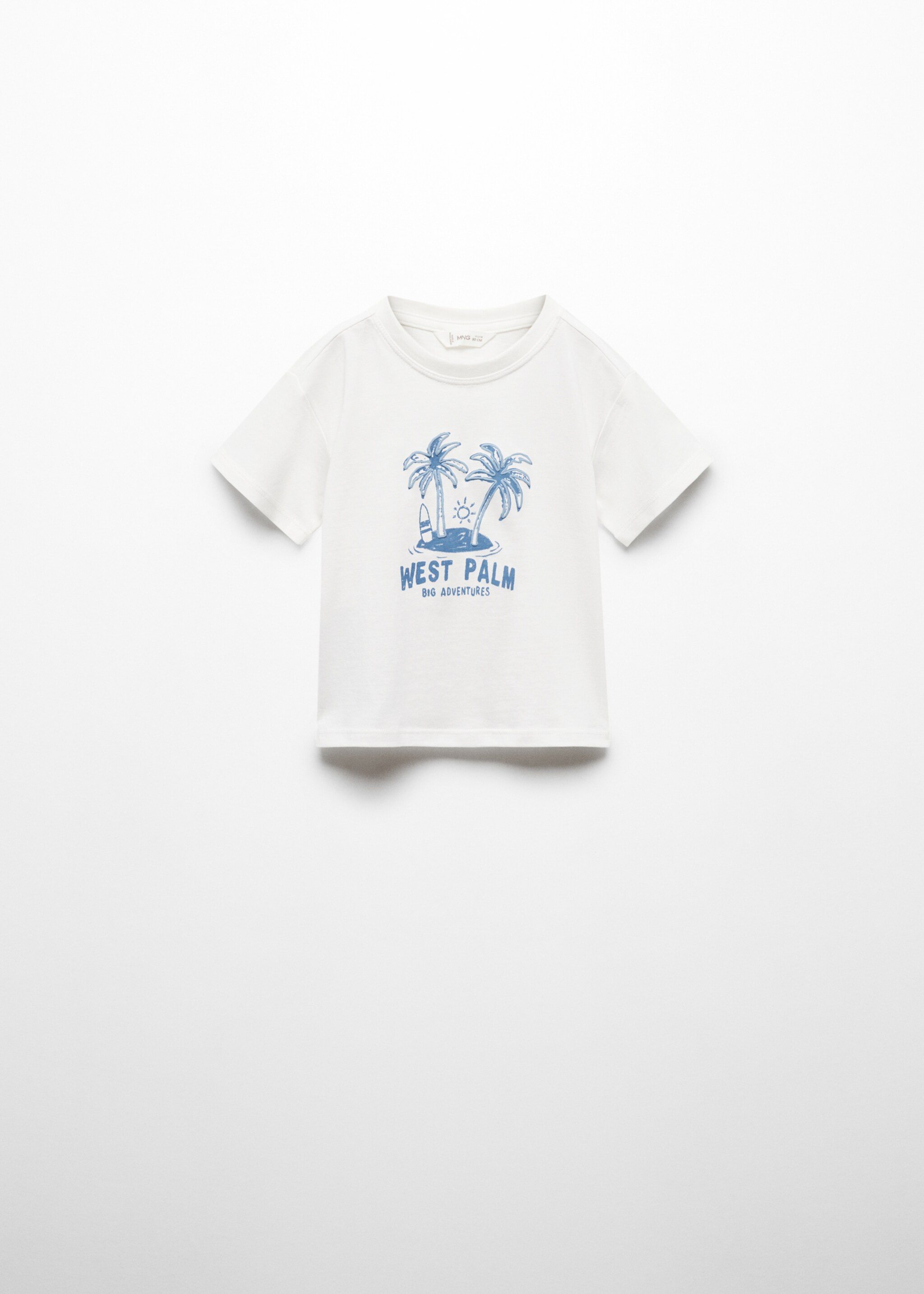 T-shirt coton imprimé - Article sans modèle, Blanc cassé. Ref: 67027722-00.