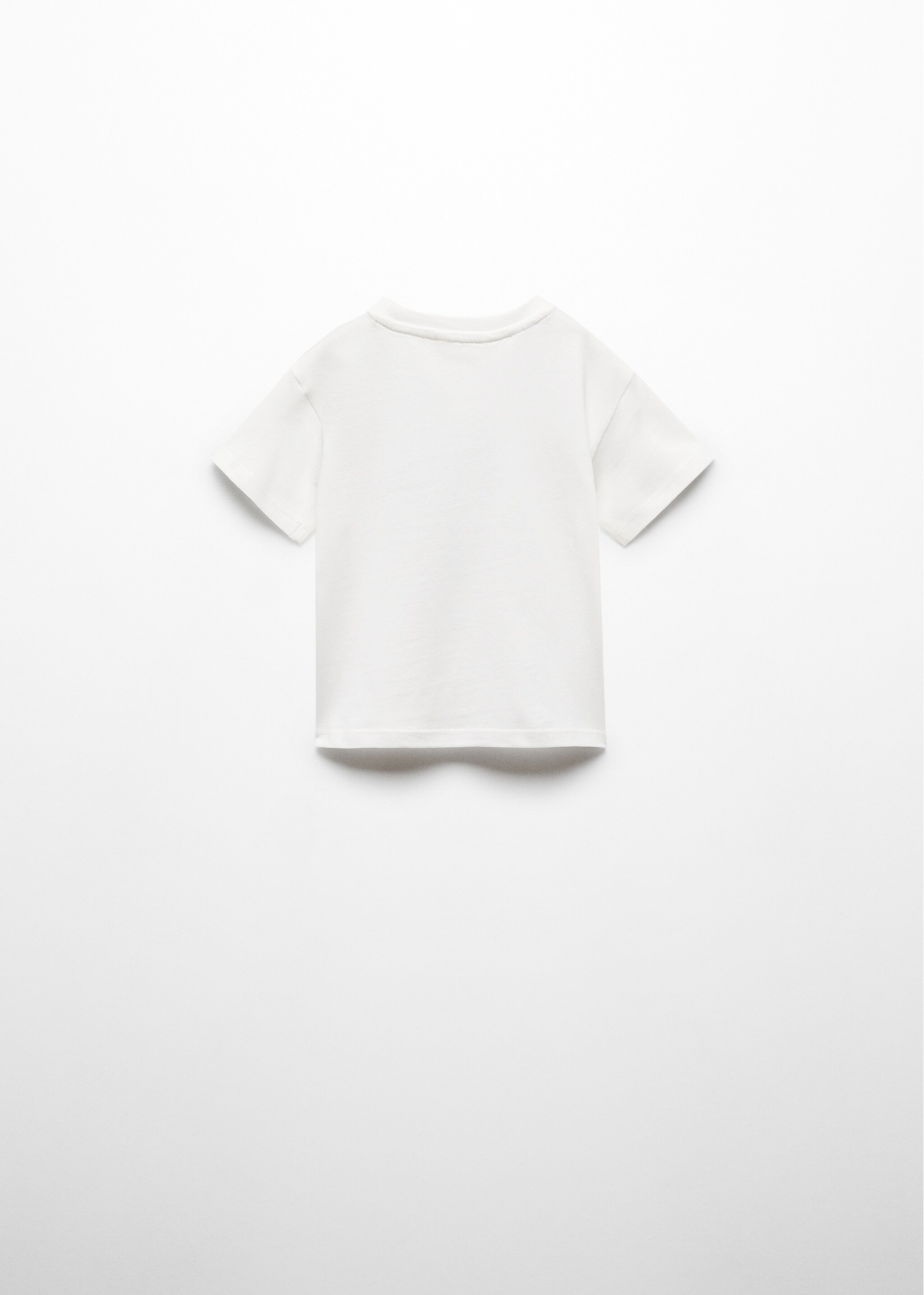 T-shirt coton imprimé - Verso de l’article, Blanc cassé. Ref: 67027722-00.