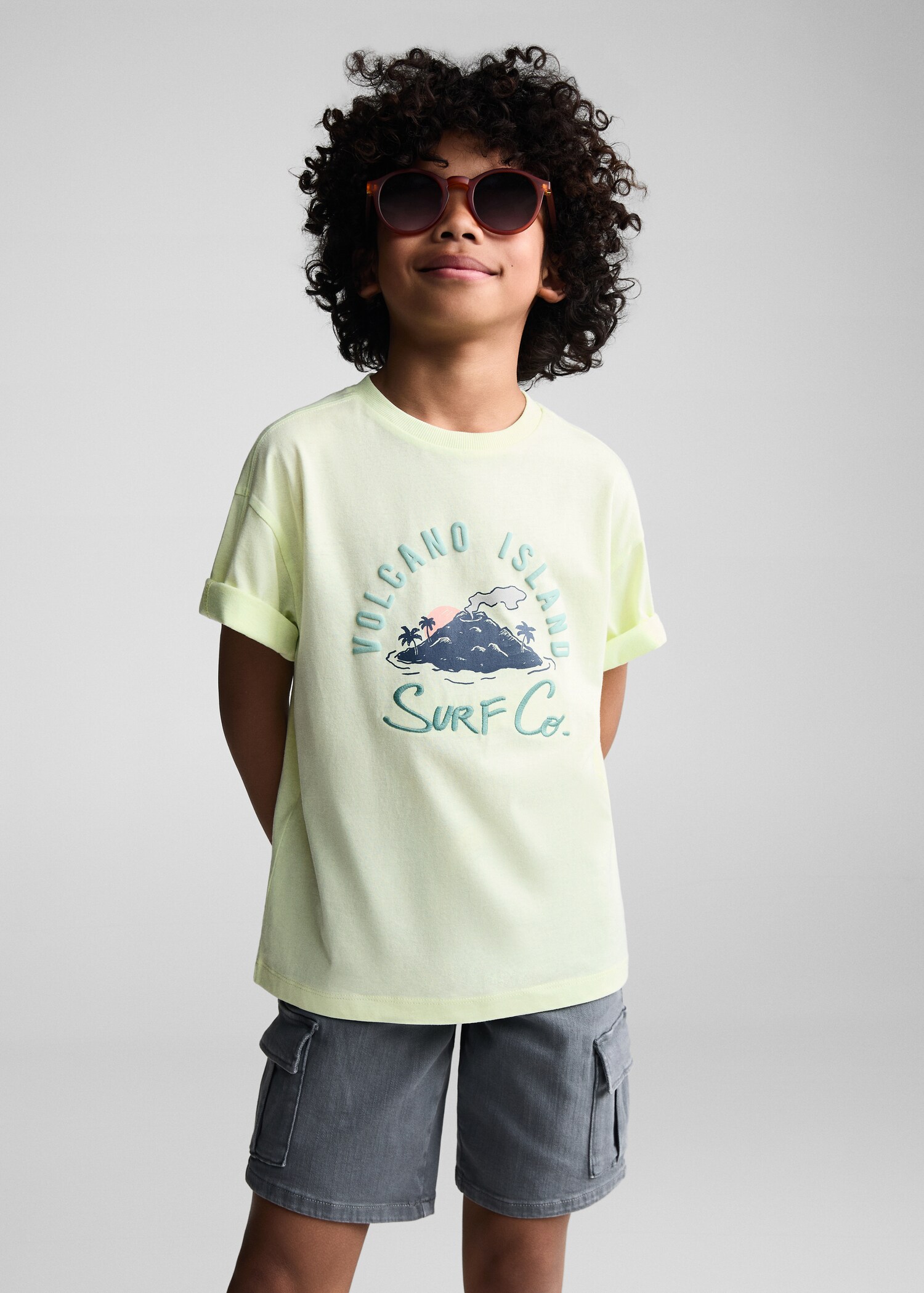 Printed cotton-blend T-shirt - Medium plane