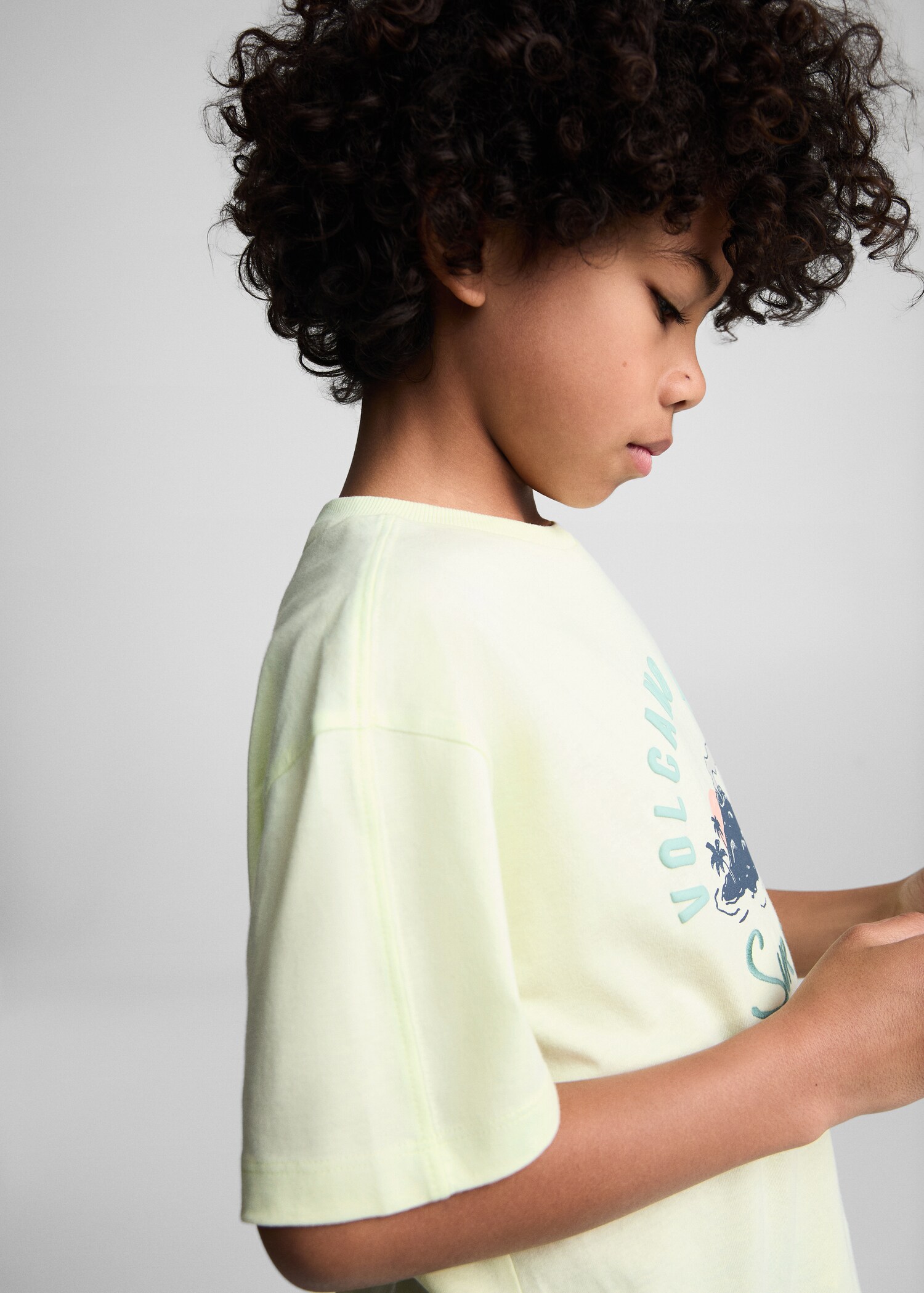 Printed cotton-blend T-shirt - Details of the article 1