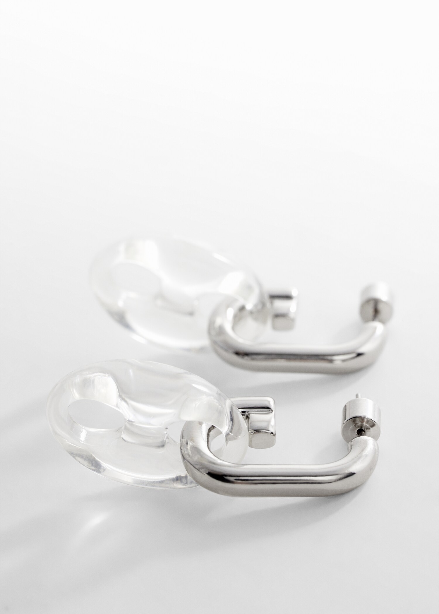 Pendientes eslabones combinados - Plano medio