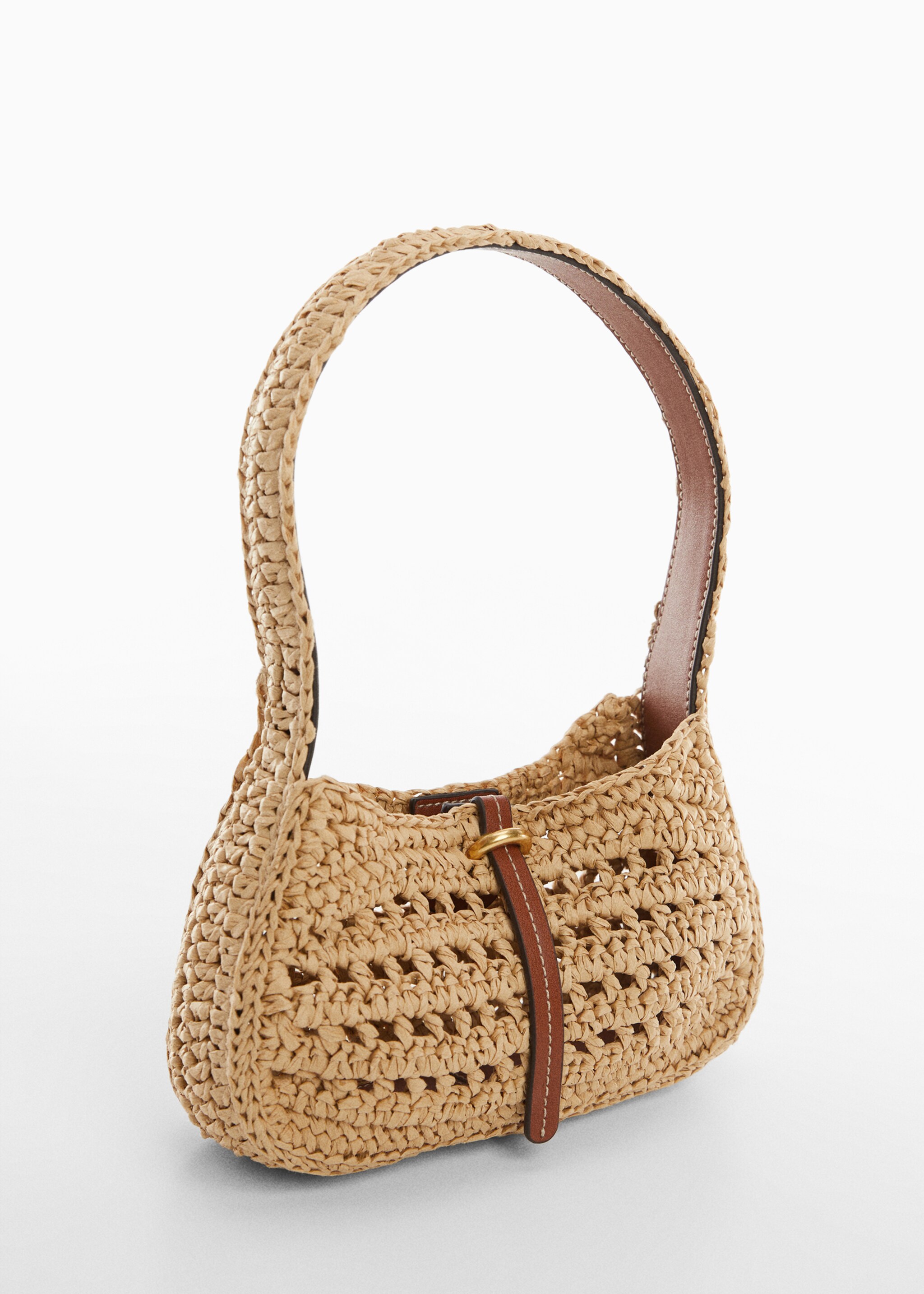 Schultertasche aus Naturfaser - Mittlere Ansicht