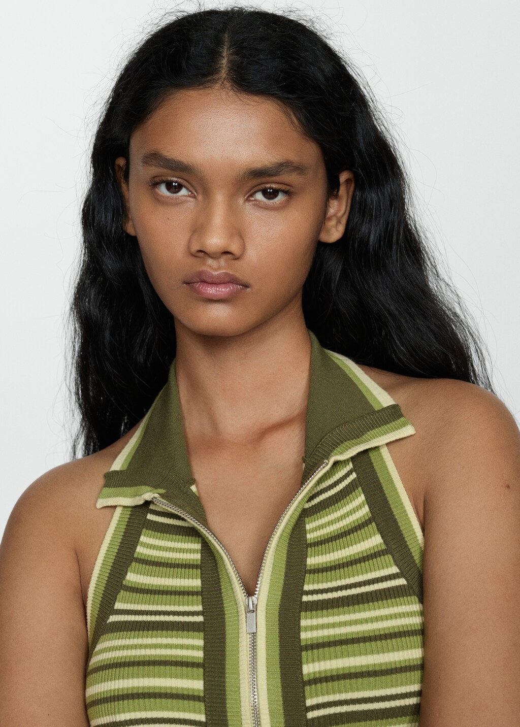 Double-zip knitted top - Women | MANGO OUTLET USA