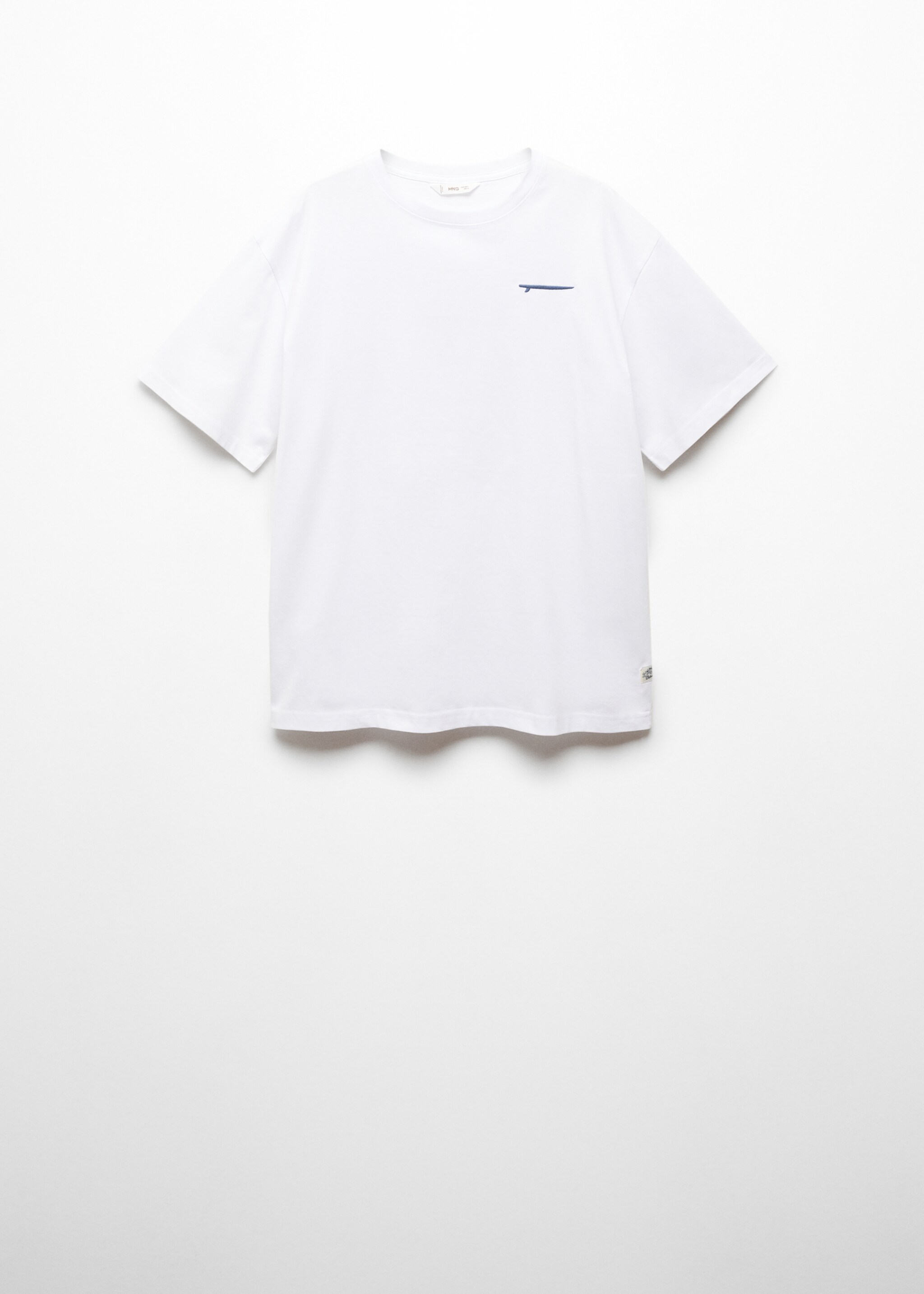 Bedrucktes Baumwoll-T-Shirt - Artikel ohne Model, Cremeweiß. Ref: 67027912-00.