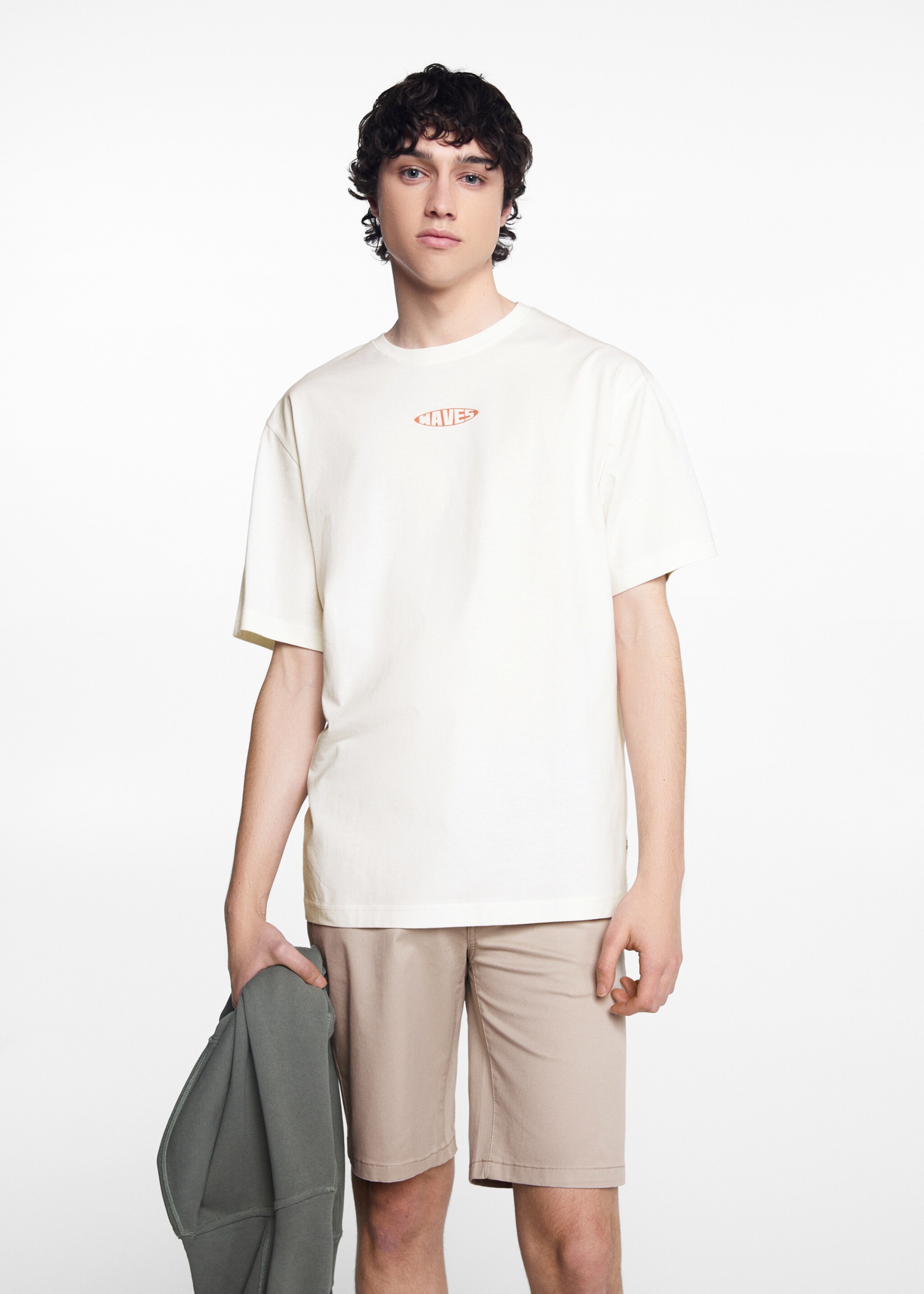 Printed message T-shirt - Medium plane, Off White. Ref: 67027913-00.