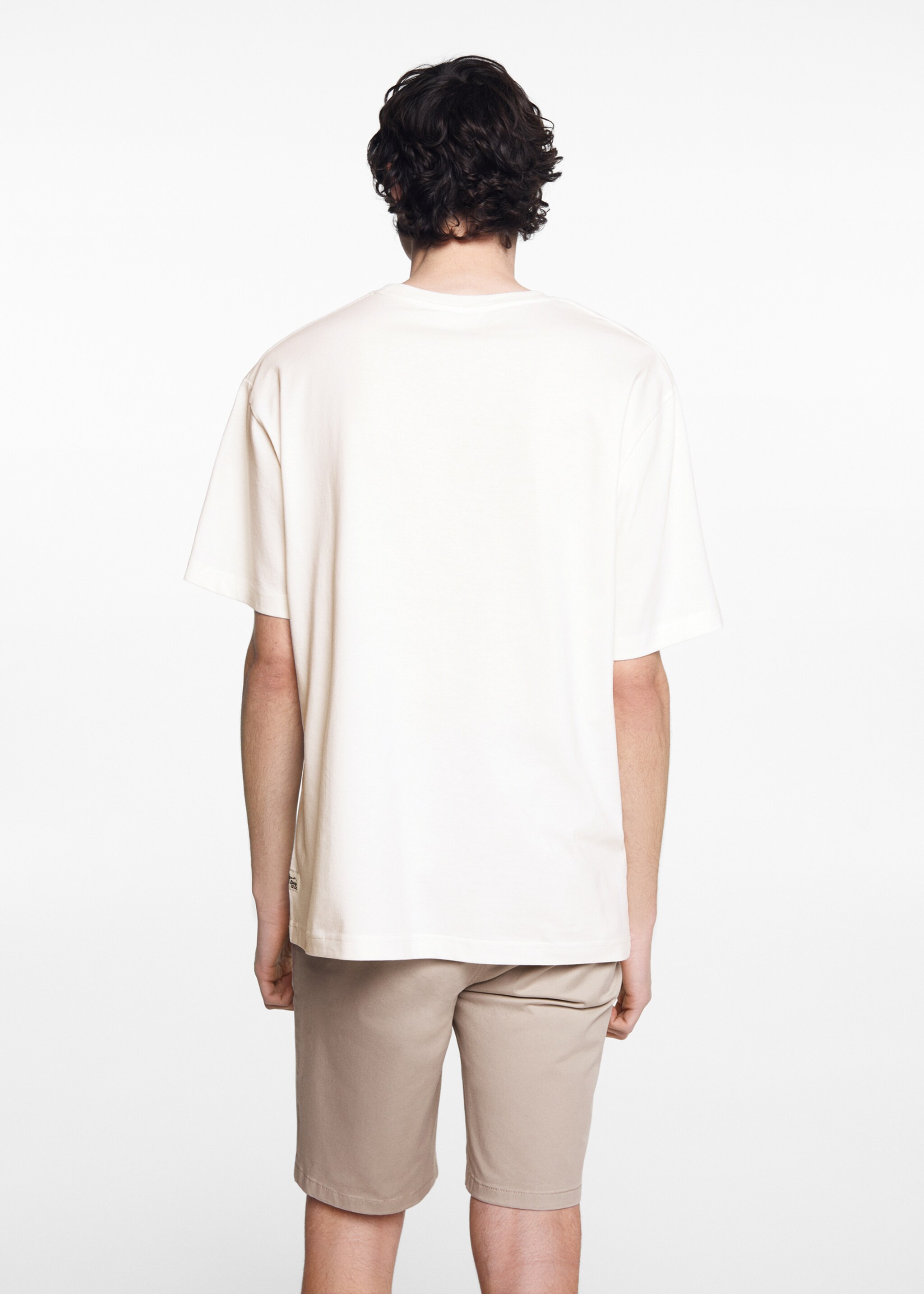 Printed message T-shirt - Reverse of the article, Off White. Ref: 67027913-00.