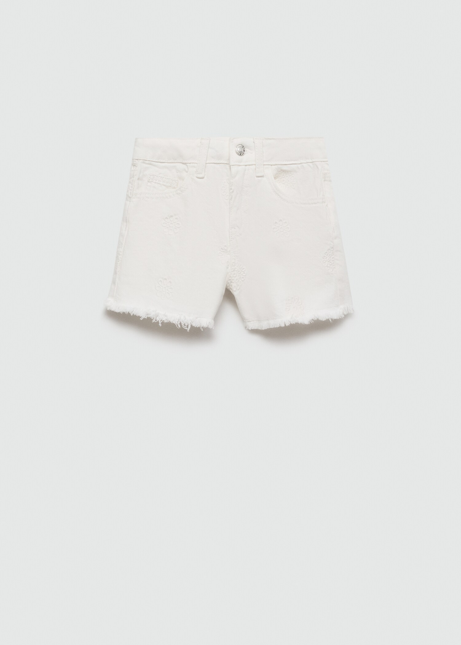 Frayed embroidered short - Article without model